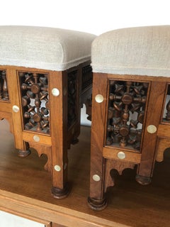 Pair of Moorish/Islamic Open Work Footstools