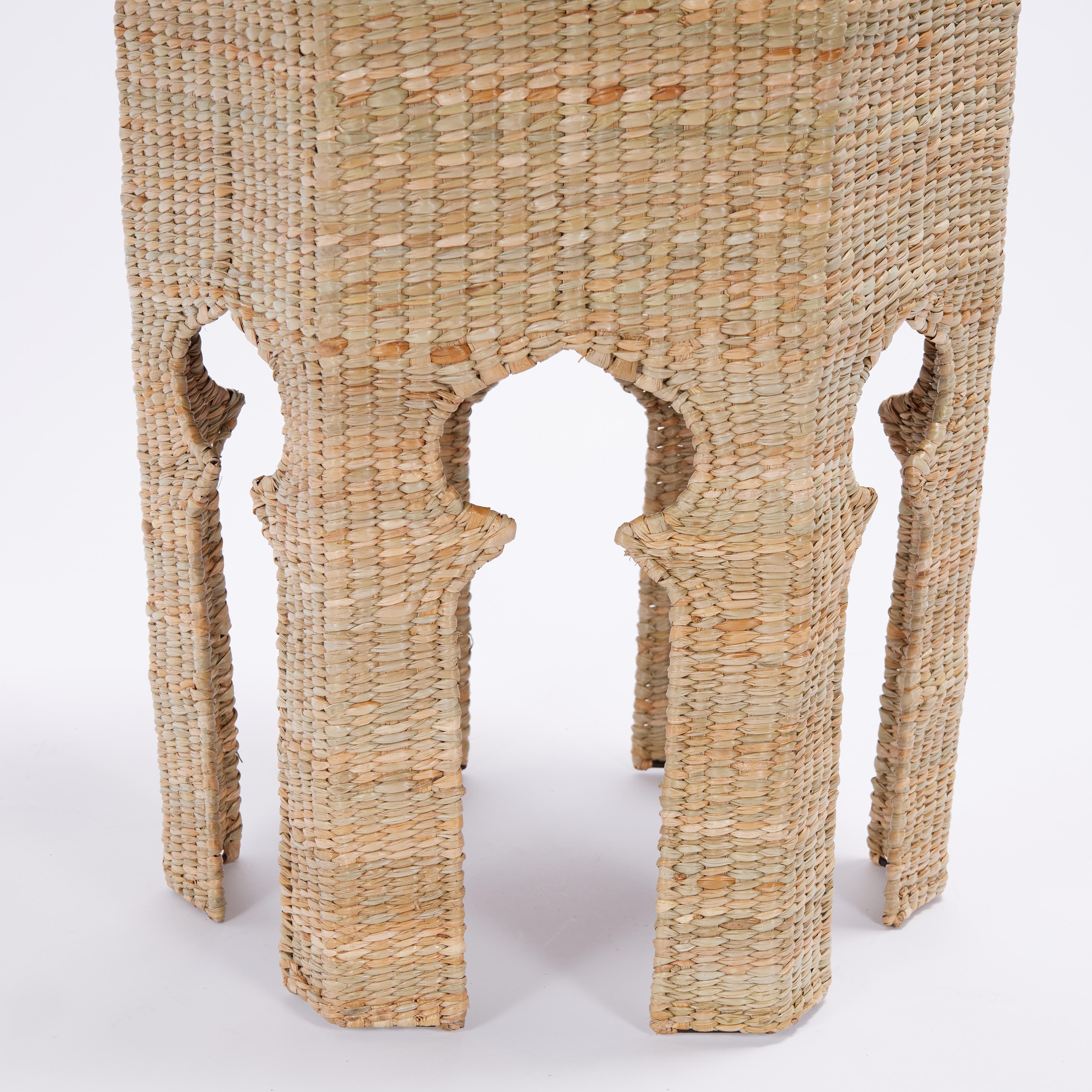 Pair of Moorish Style Woven Reed Stands or Tables from the F S Flores Collection For Sale 2