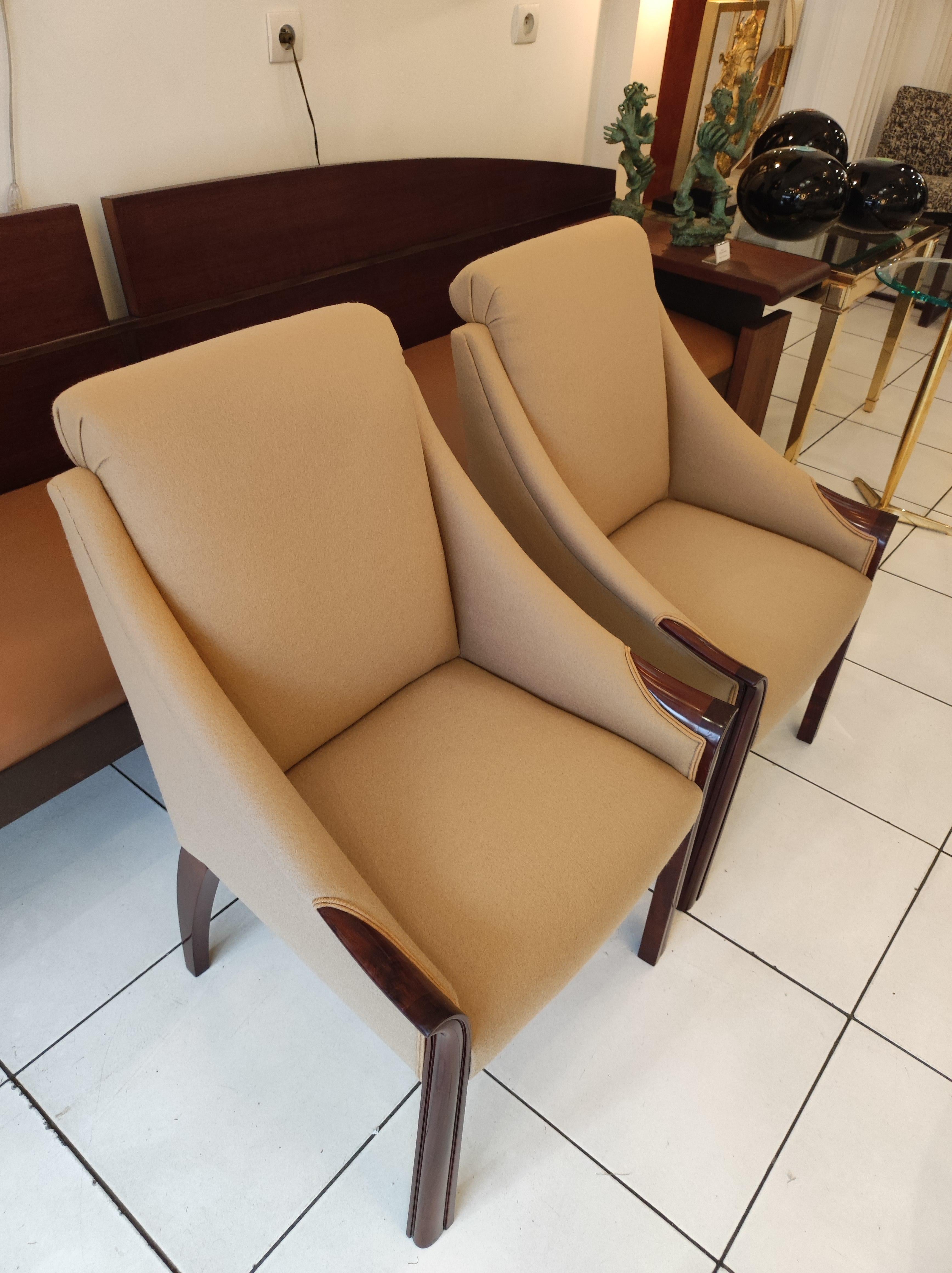 Art Deco Pair of Moret Chairs, circa 1930 For Sale
