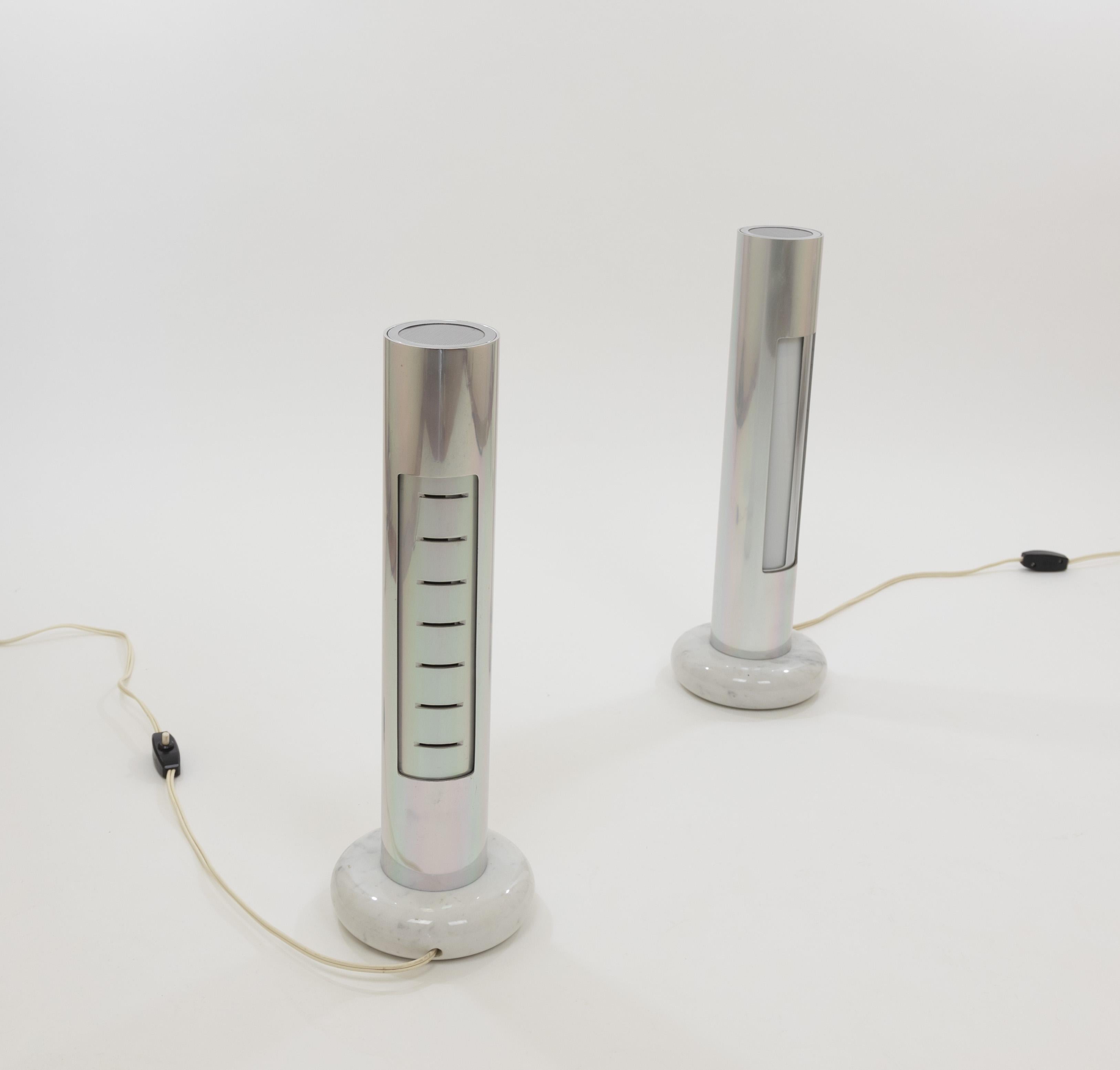 Pair of Morgana table lamps by Enrico Panzeri for Nucleo Sormani, 1970s For Sale 3