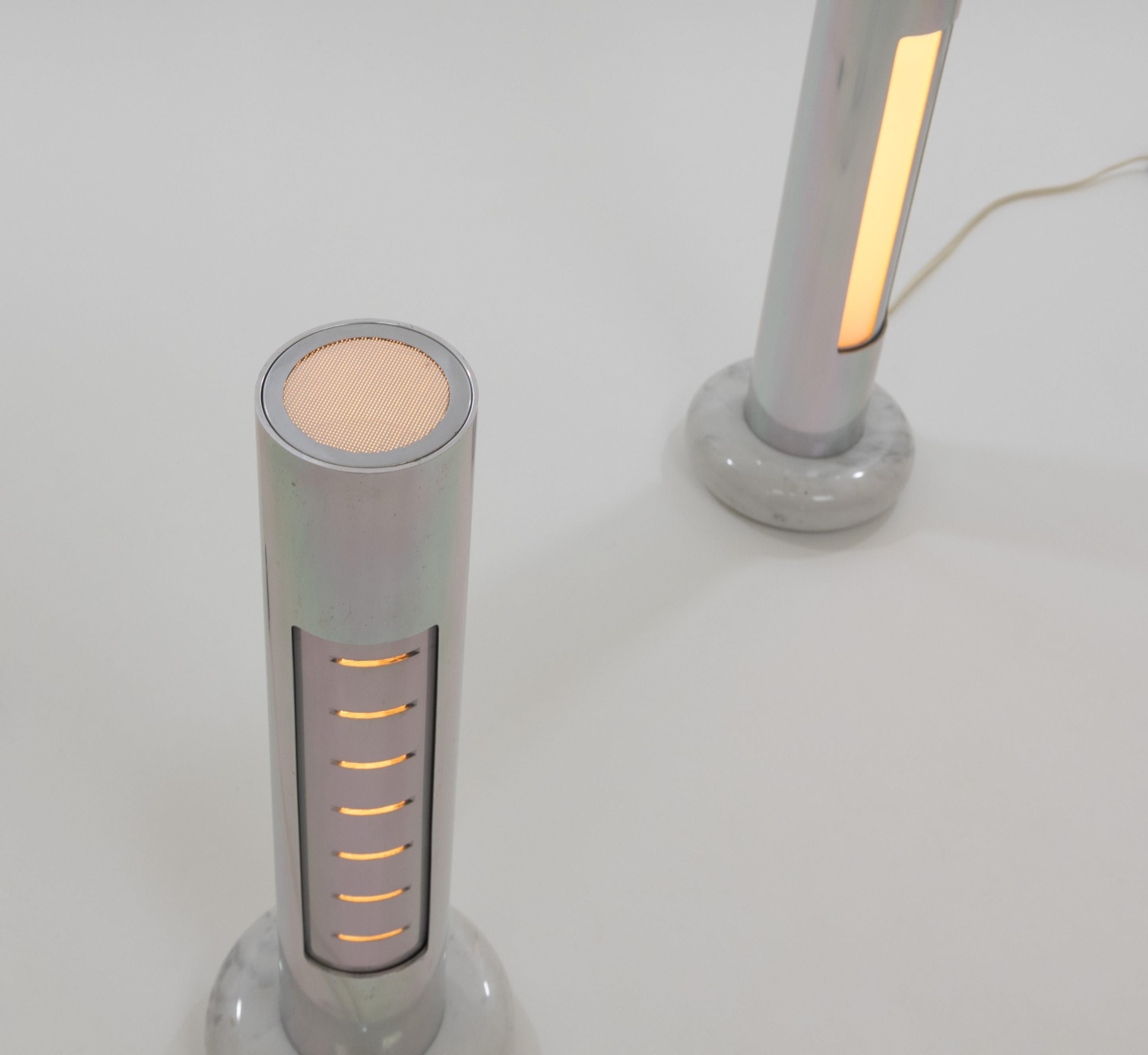 Late 20th Century Pair of Morgana table lamps by Enrico Panzeri for Nucleo Sormani, 1970s For Sale