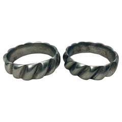 Paire de bracelets berbères marocains en argent