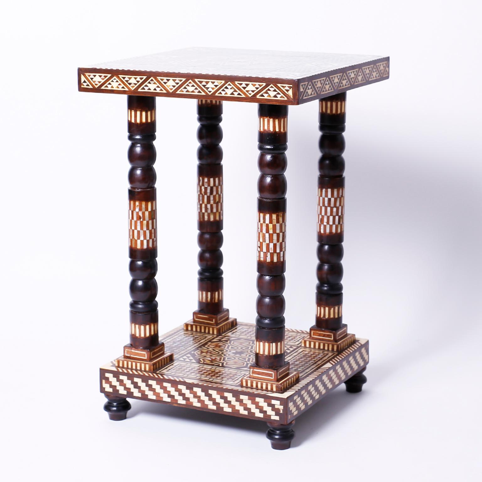 Moorish Pair of Moroccan End Tables or Stands