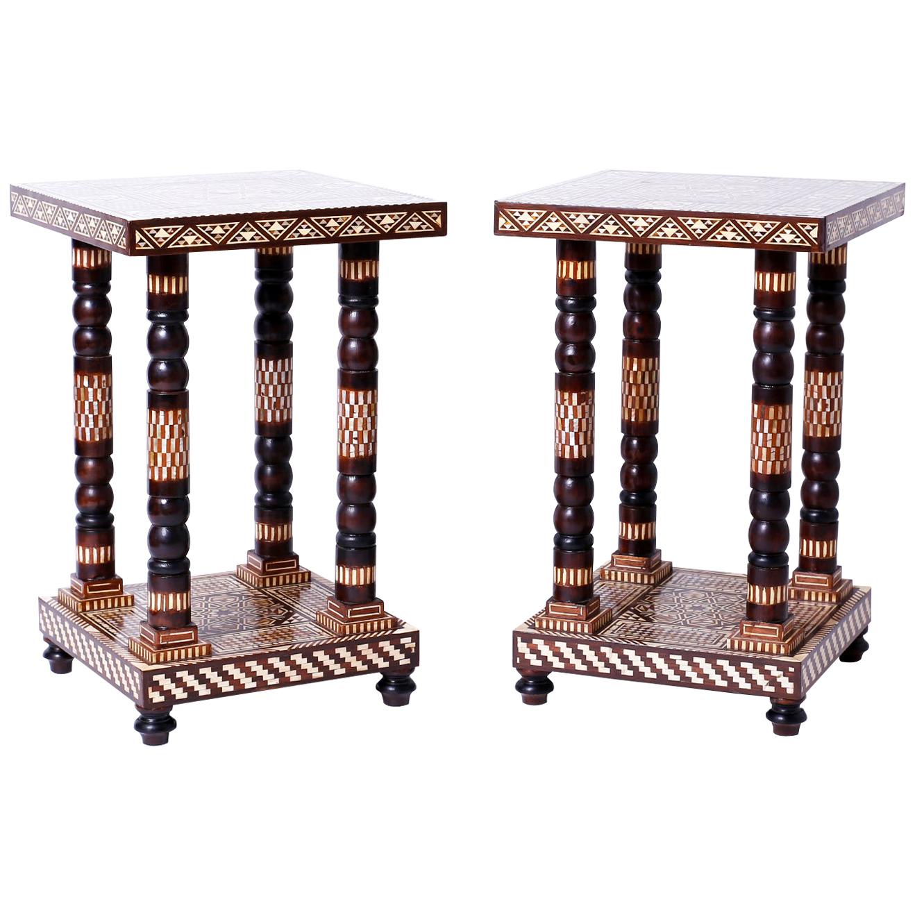 Pair of Moroccan End Tables or Stands