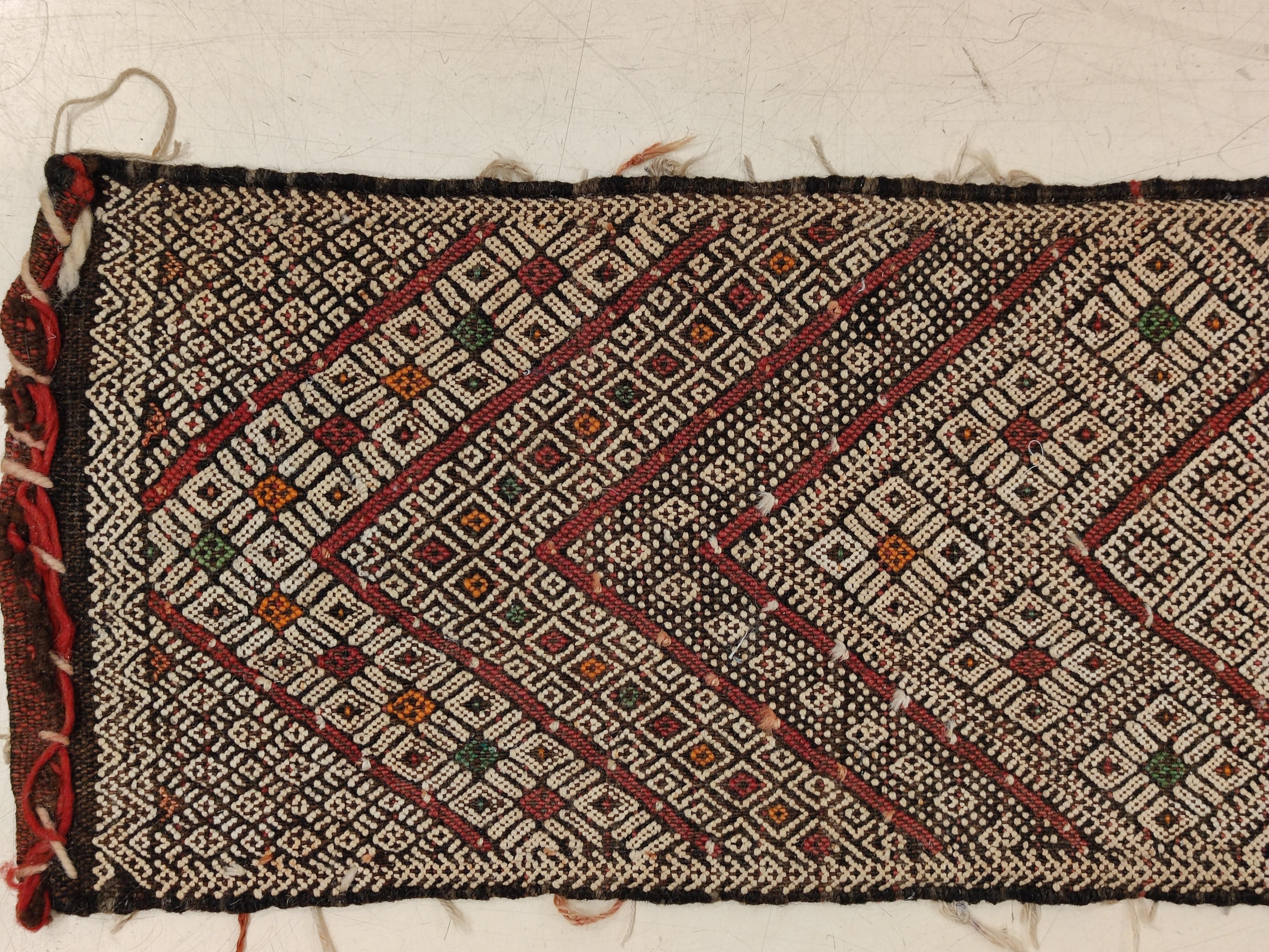 Pair of Moroccan Middle Atlas Berber Tent Bands, circa 1950 For Sale 3