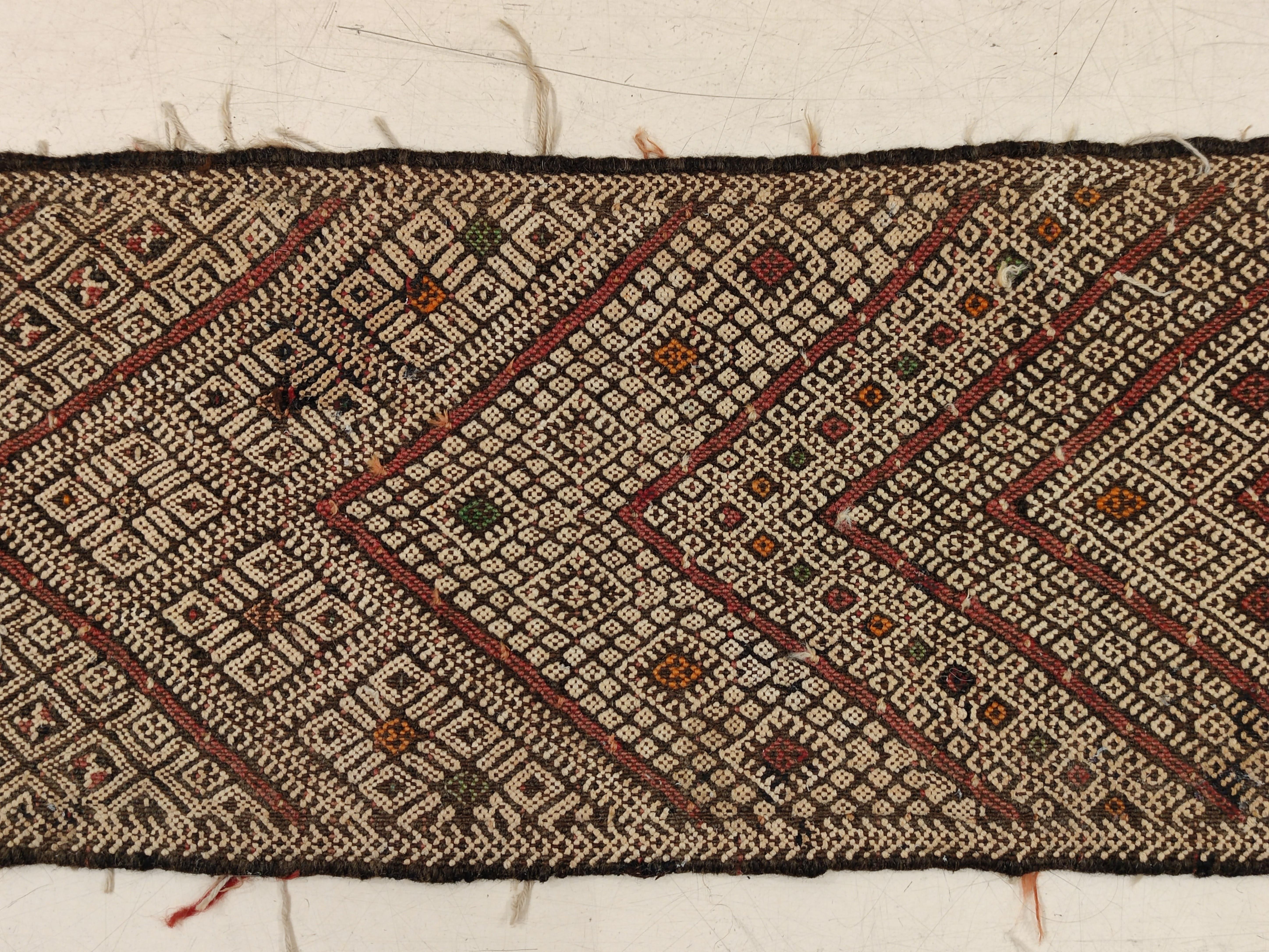 Pair of Moroccan Middle Atlas Berber Tent Bands, circa 1950 For Sale 1