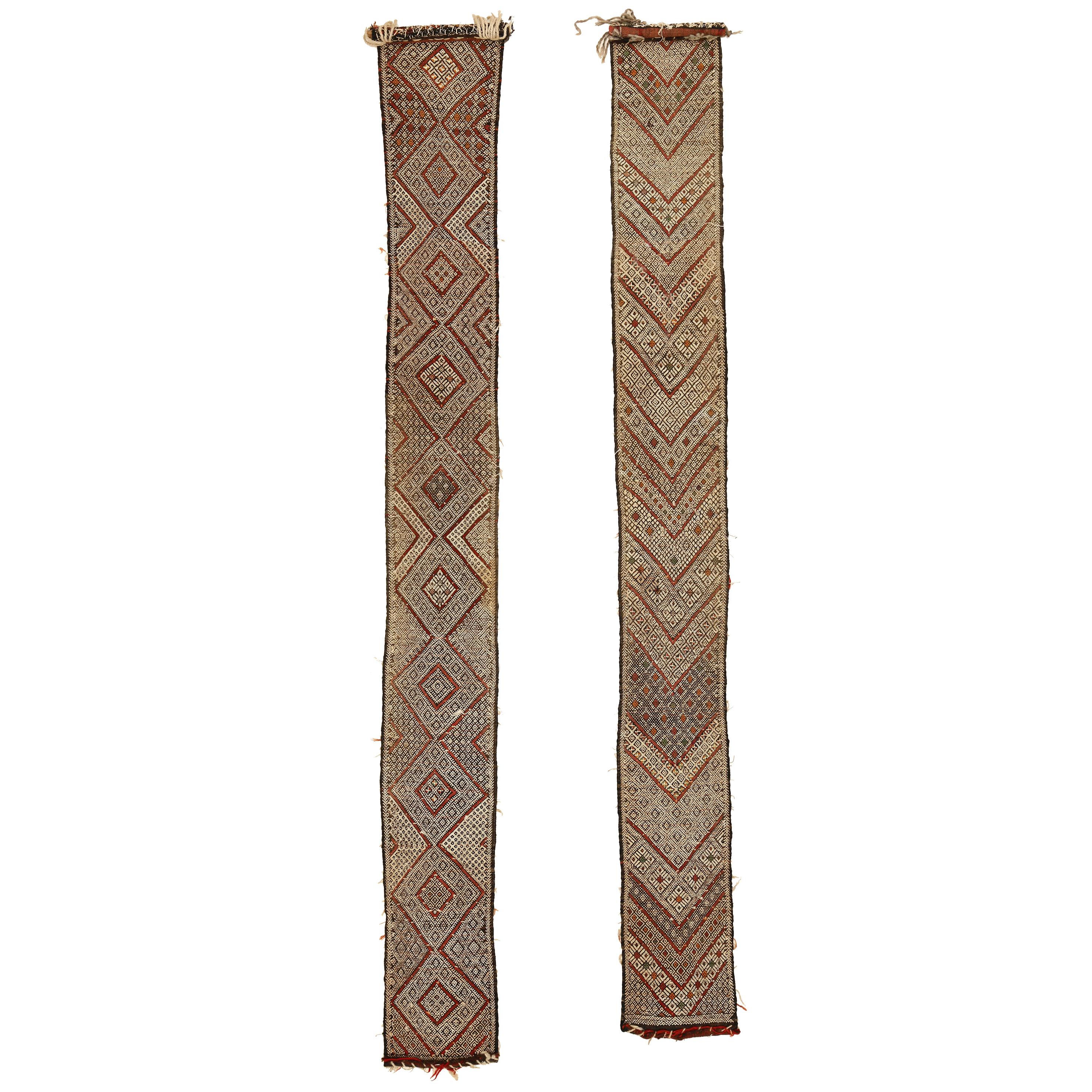 Pair of Moroccan Middle Atlas Berber Tent Bands, circa 1950