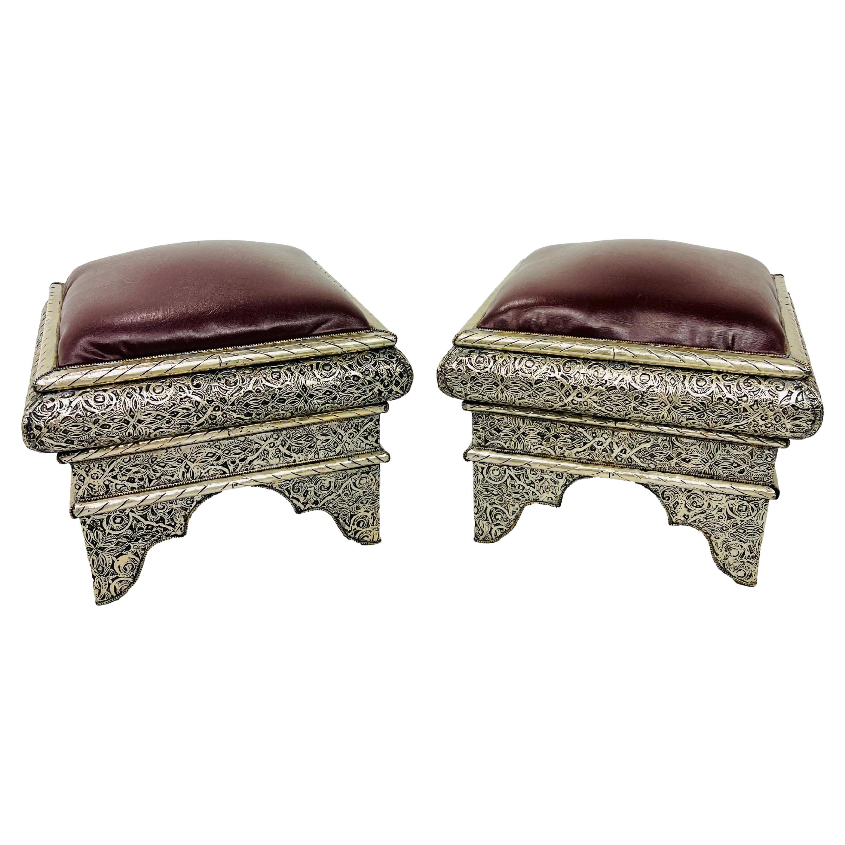 Pair of Moroccan Ottomans / Stools