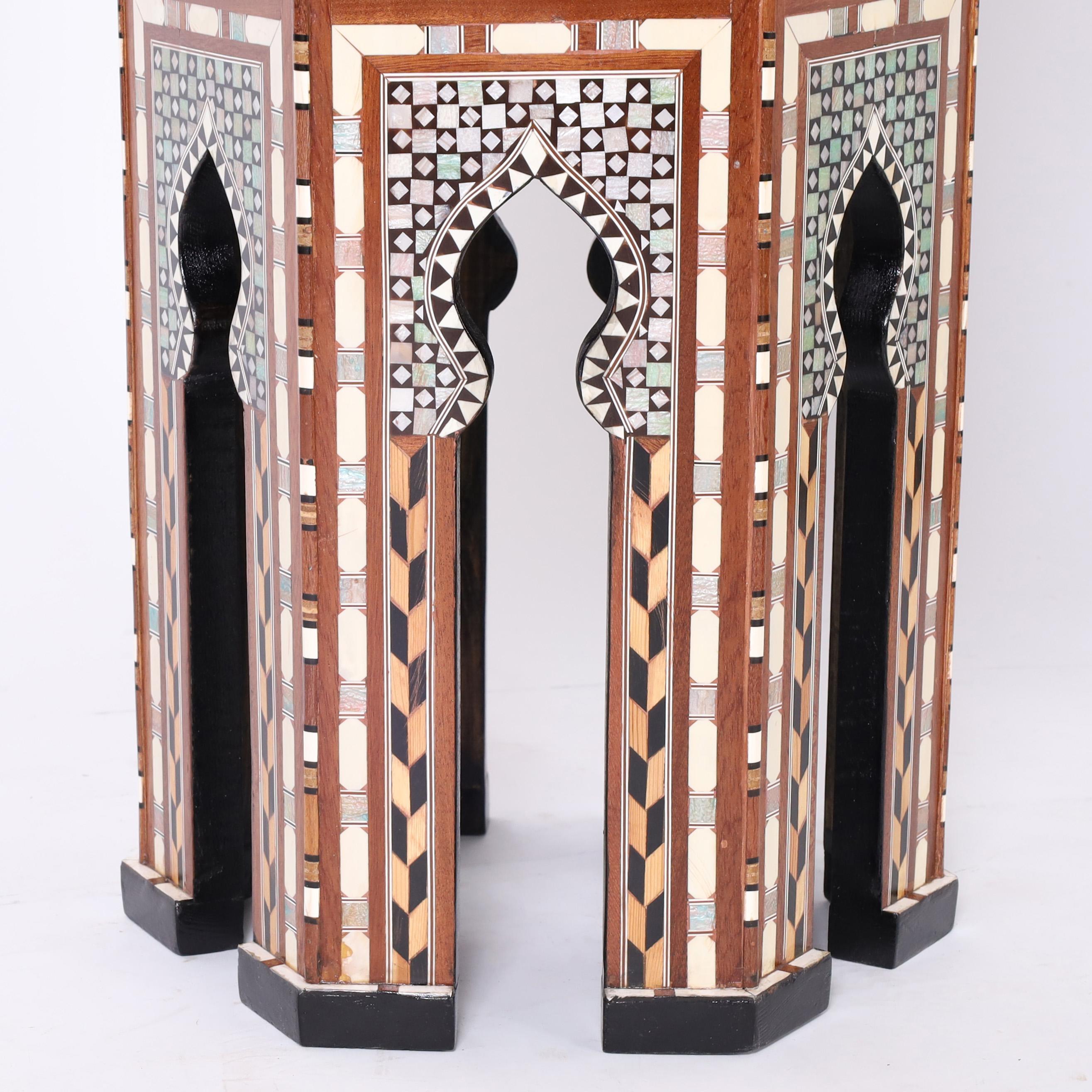  Pair of Moroccan Stands or Tables For Sale 3