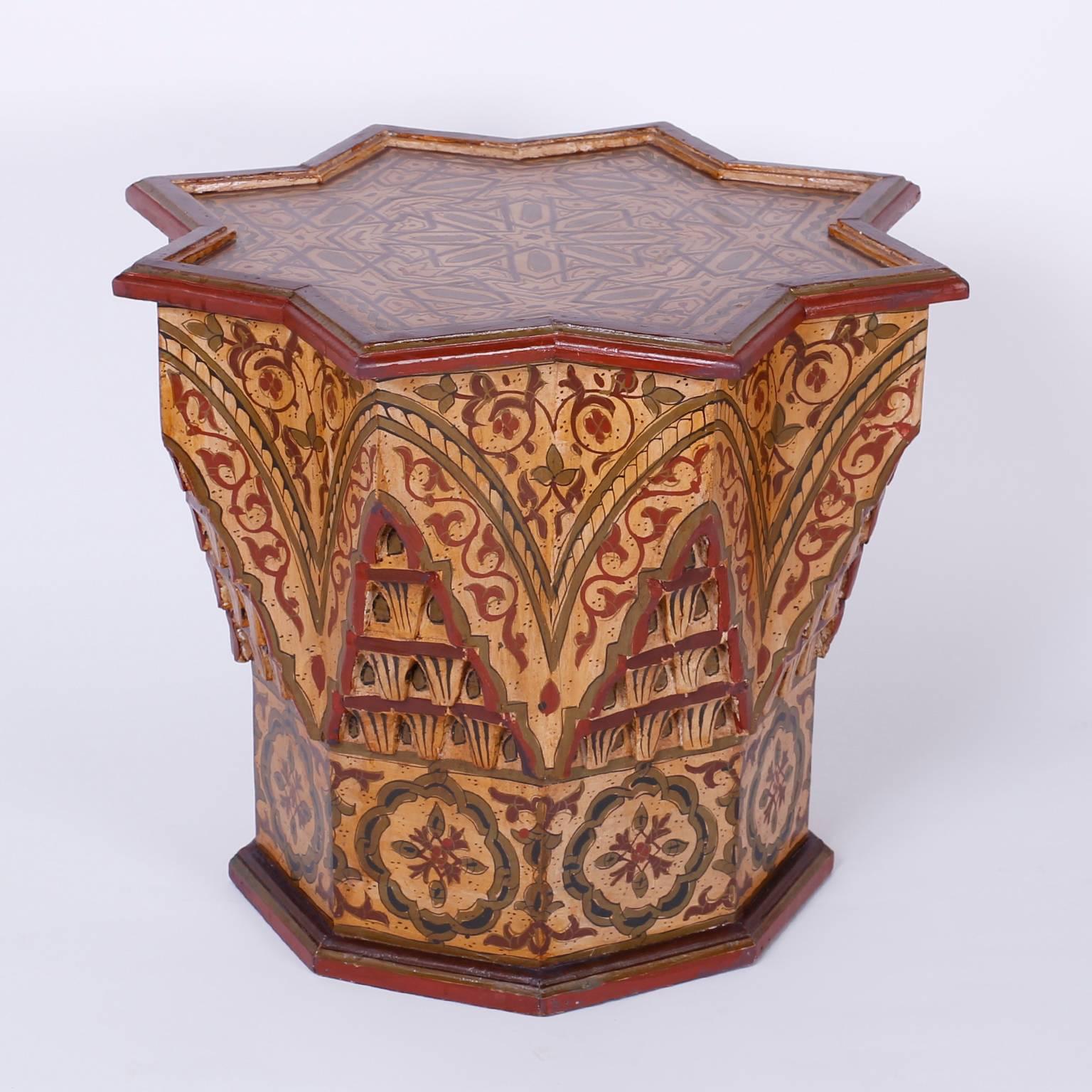 Pair of Moroccan Star End Tables 3