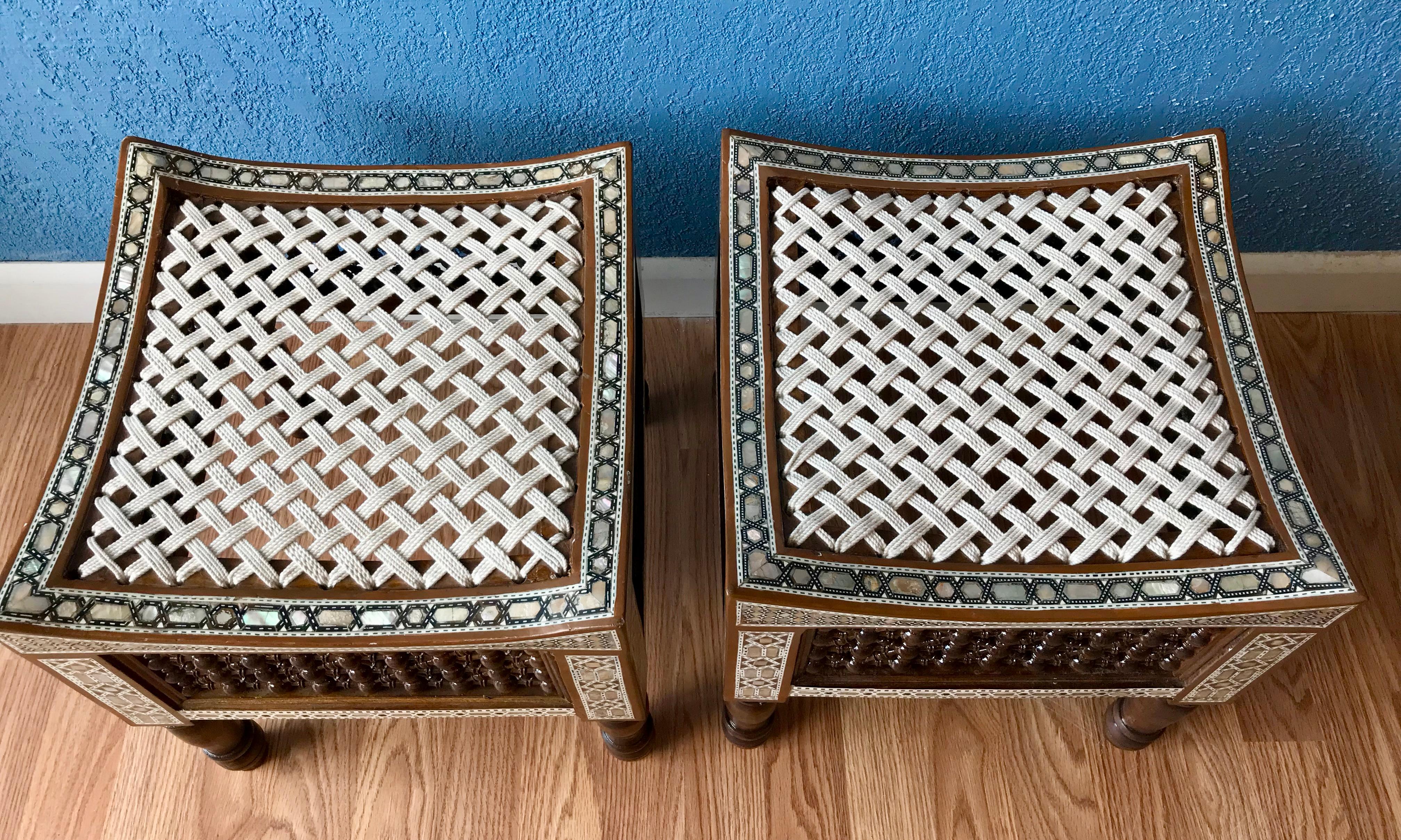 Pair of Moroccan Stools 1