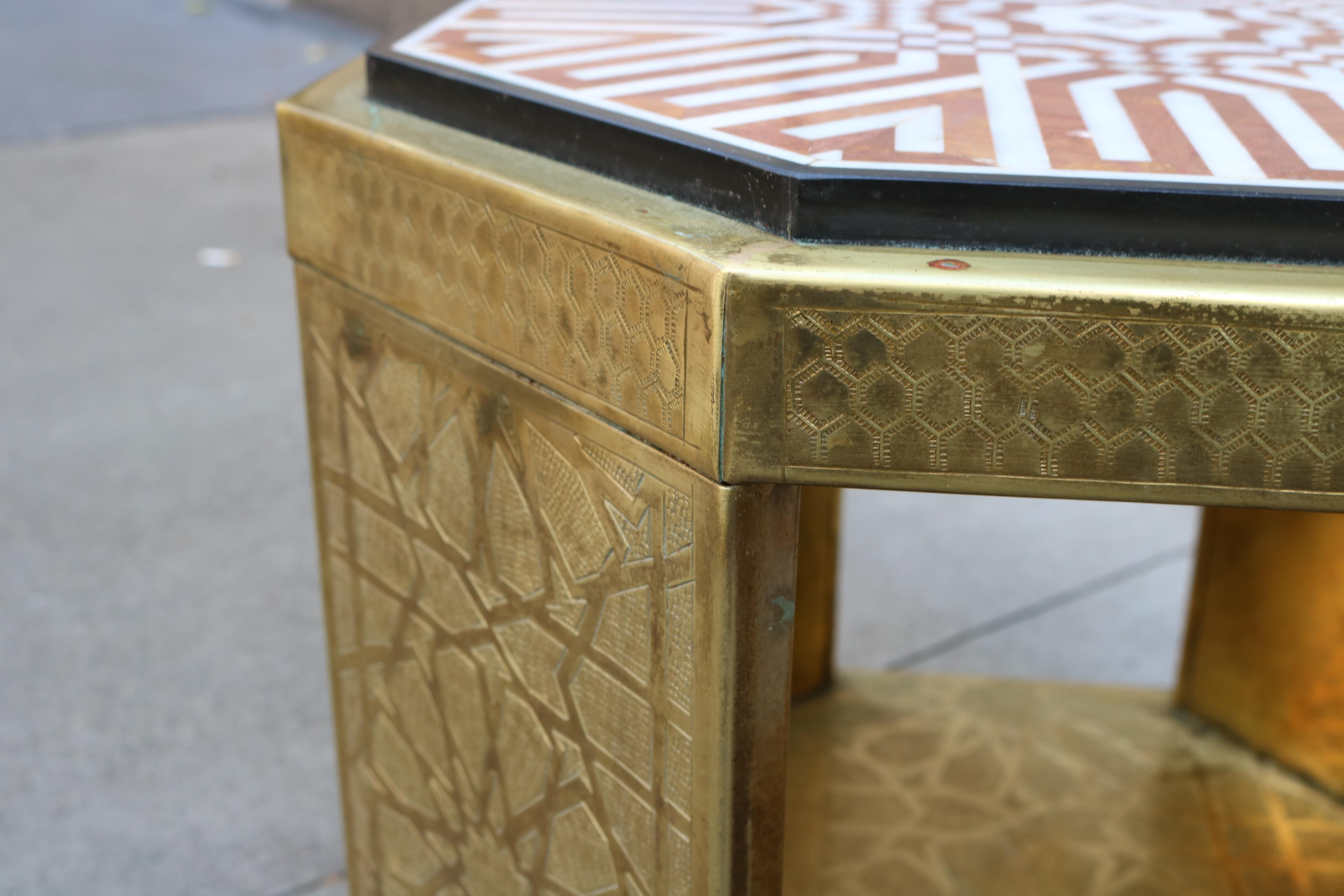 Pair of Moroccan Style Side Tables In Fair Condition For Sale In New York, NY