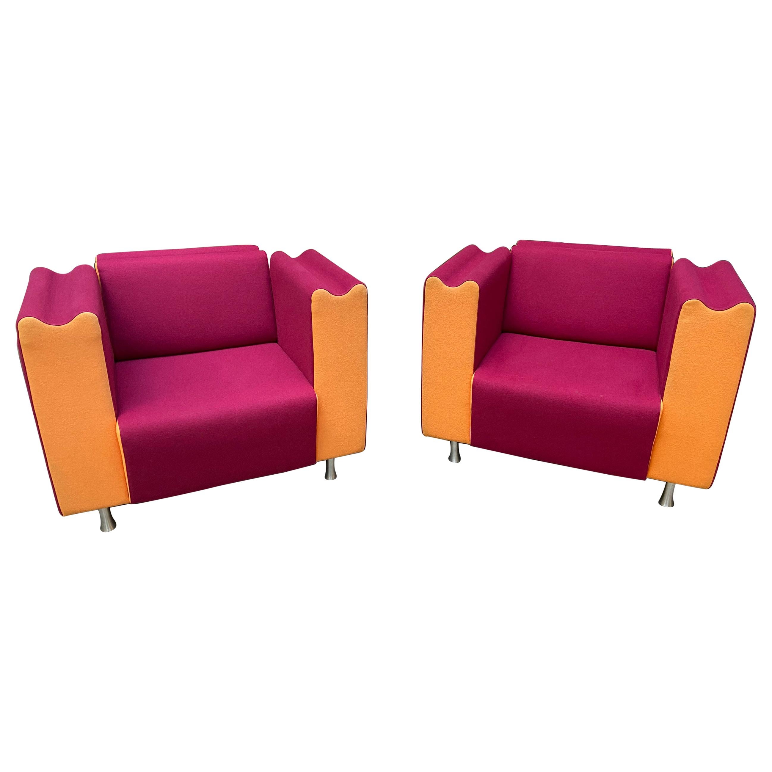 Pair of Moroso Armchairs, 1990