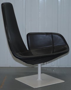 Pair of Moroso Fjord Leather Swivel Armchairs for Patrizia Urguiola