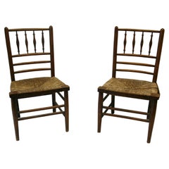 Pair of Morris & Co Childrens Rush Seats, circa 1900