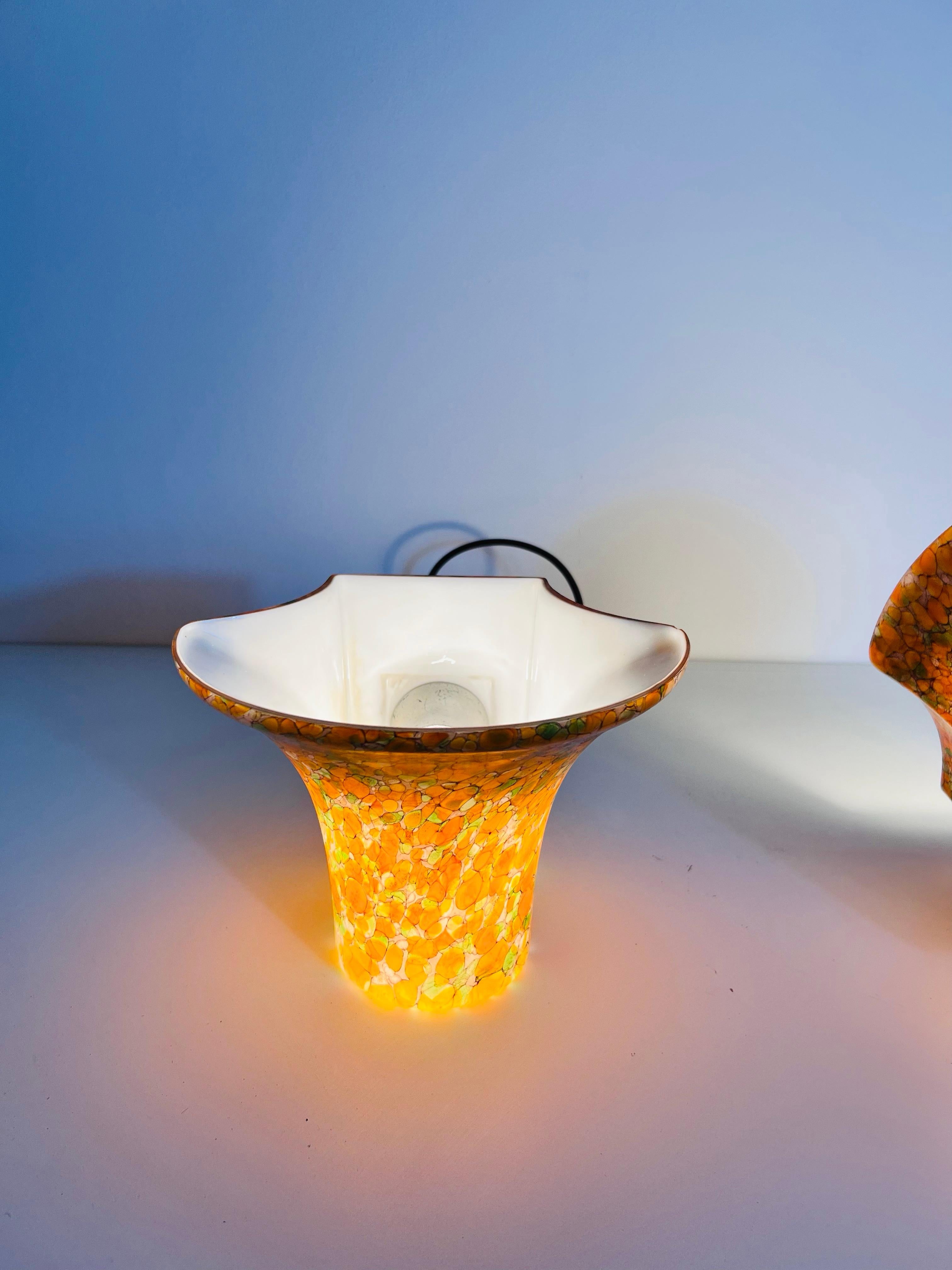 Mid-20th Century Pair of Mosaic Glass Wall Lamps by Peill & Putzler, 1960s, Germany For Sale