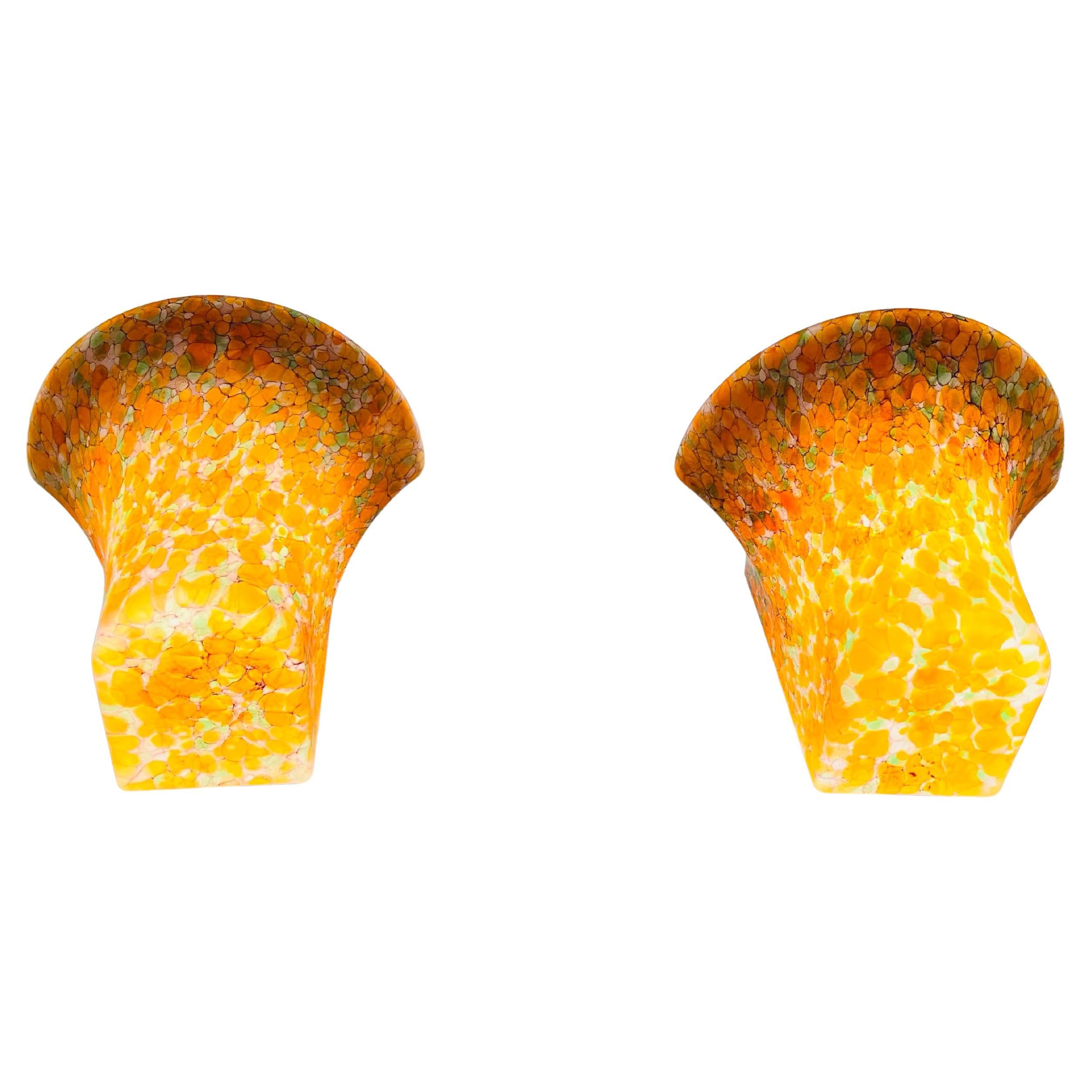 Pair of Mosaic Glass Wall Lamps by Peill & Putzler, 1960s, Germany For Sale