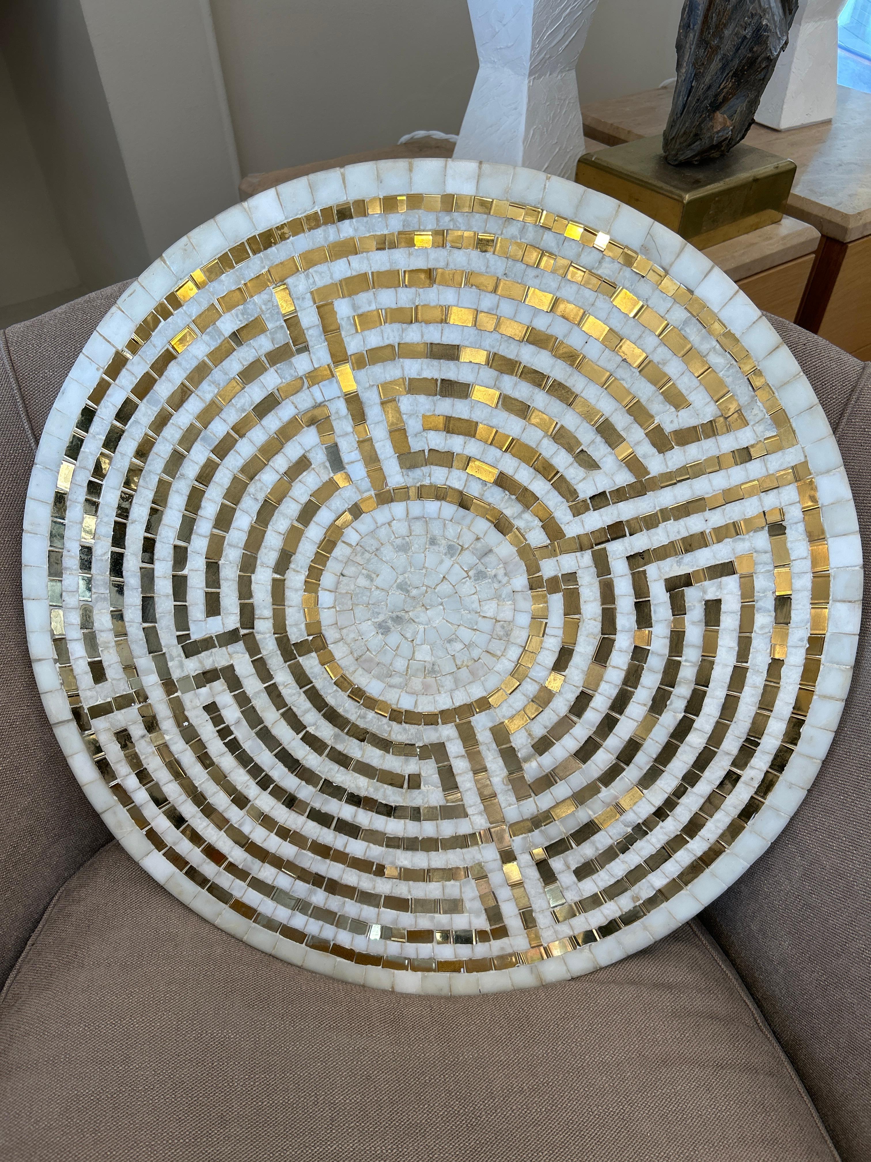 Pareja de mesas auxiliares de mosaico, S. XX en venta 4