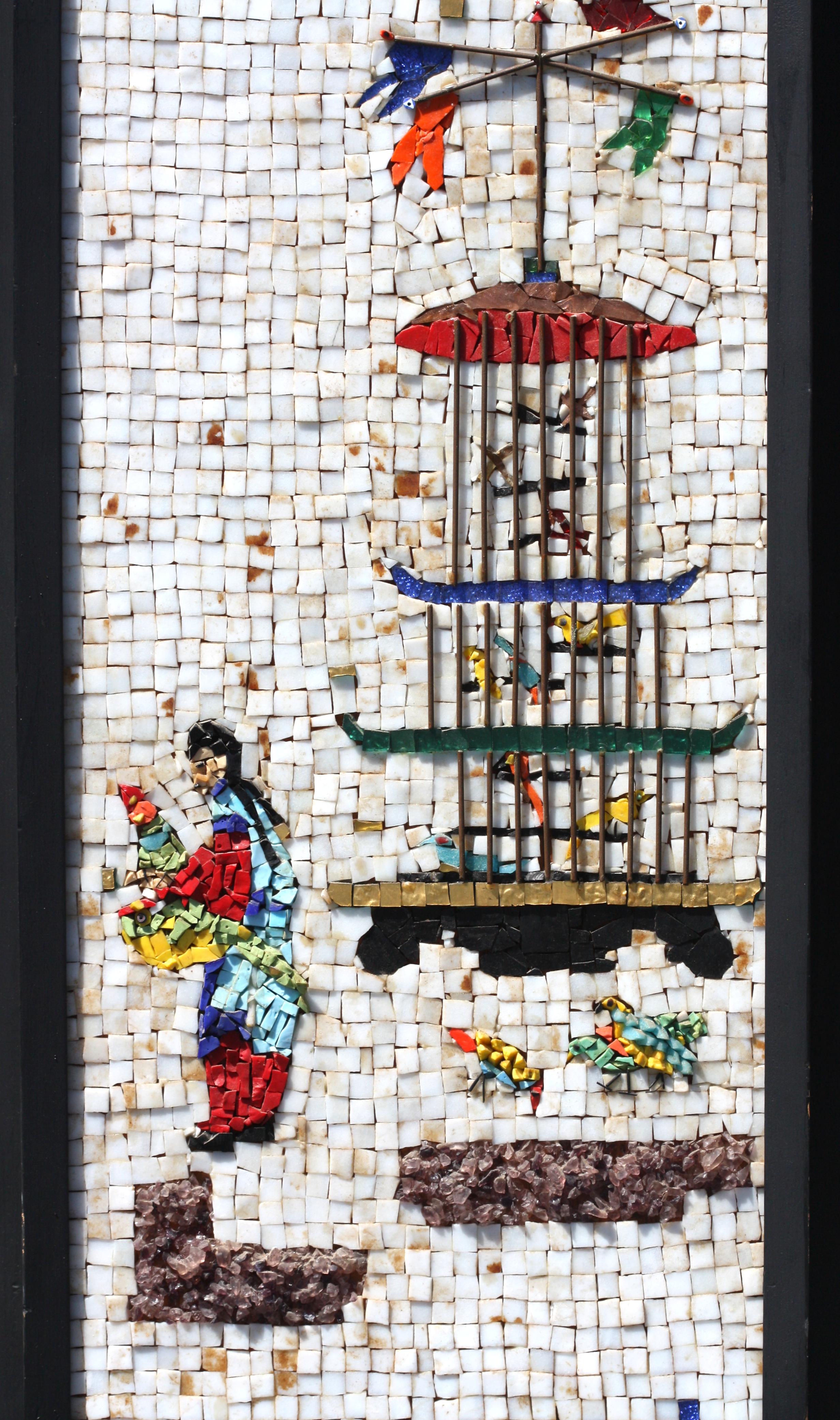 Paire de panneaux en mosaïque Bon état - En vente à West Palm Beach, FL