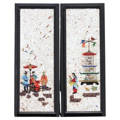 Pair of Mosaic Tile Panels