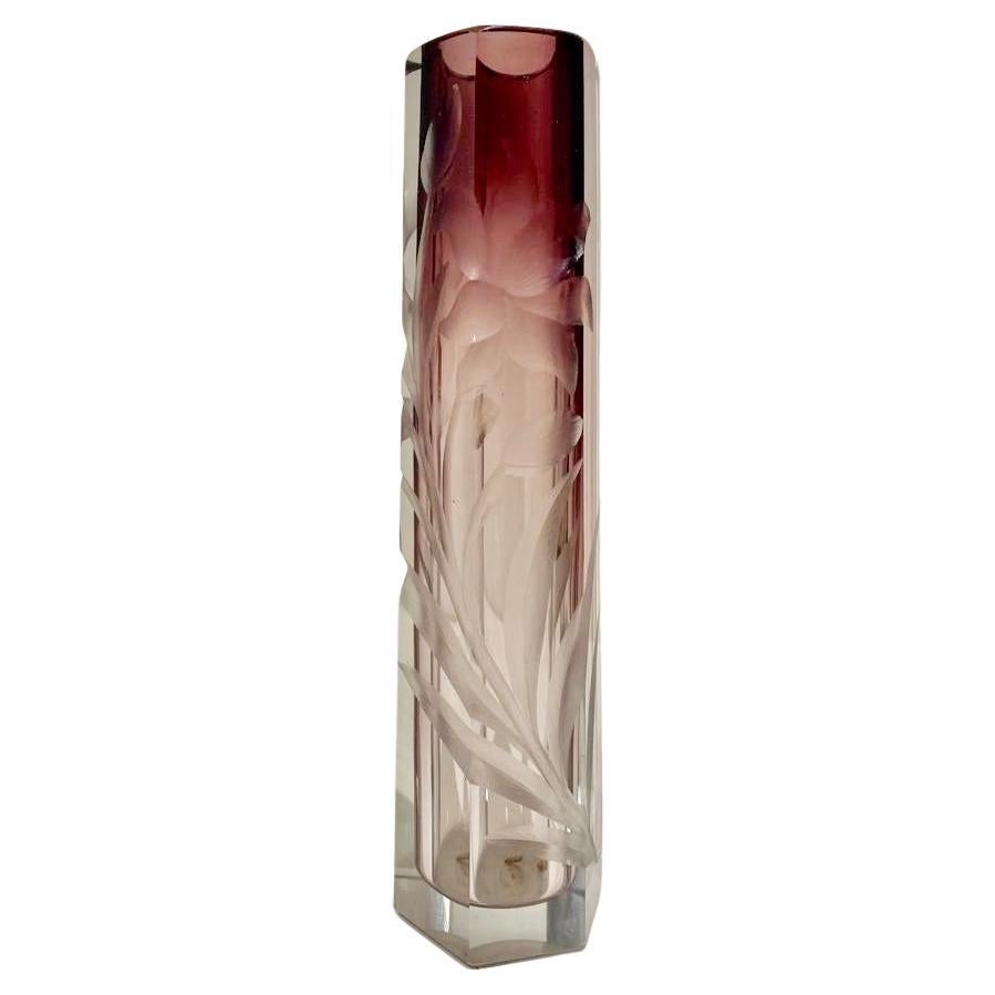 moser amethyst glass vase