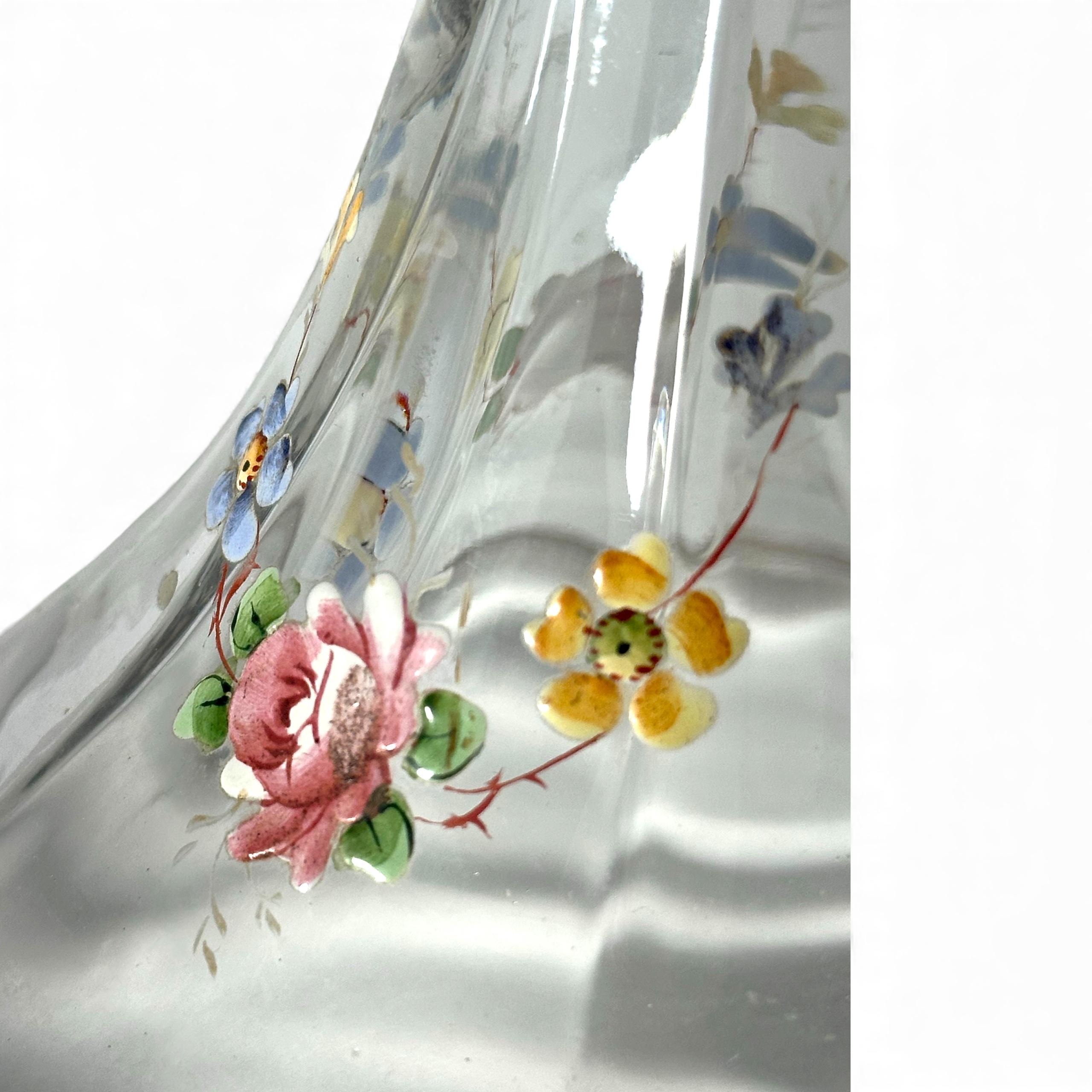 Coppia di candelieri in cristallo trasparente soffiato a mano Moser in vendita 2