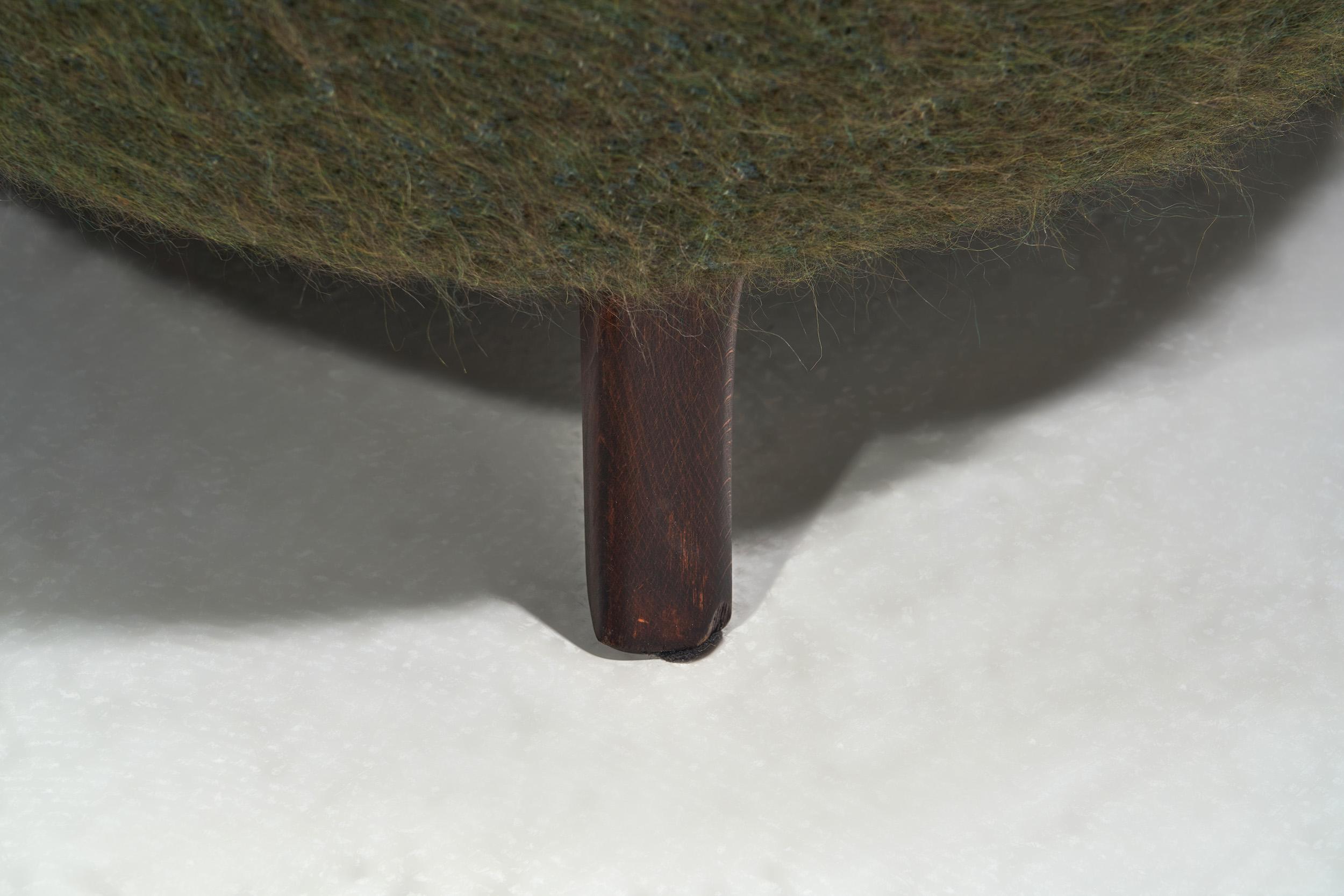 Pair of Moss Green Upholstered Armchairs, Europe 20th Century 11