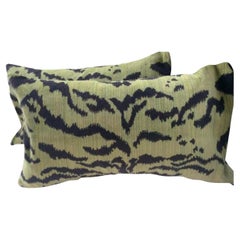 Paire d'oreillers lombaires "Le Tigre" de Scalamandre