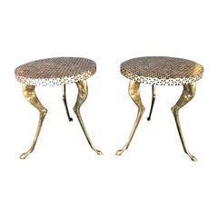 Pair of Mother of Pearl and Bronze Side Tables