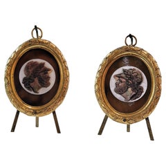 Antique Pair of mother-of-pearl cameos