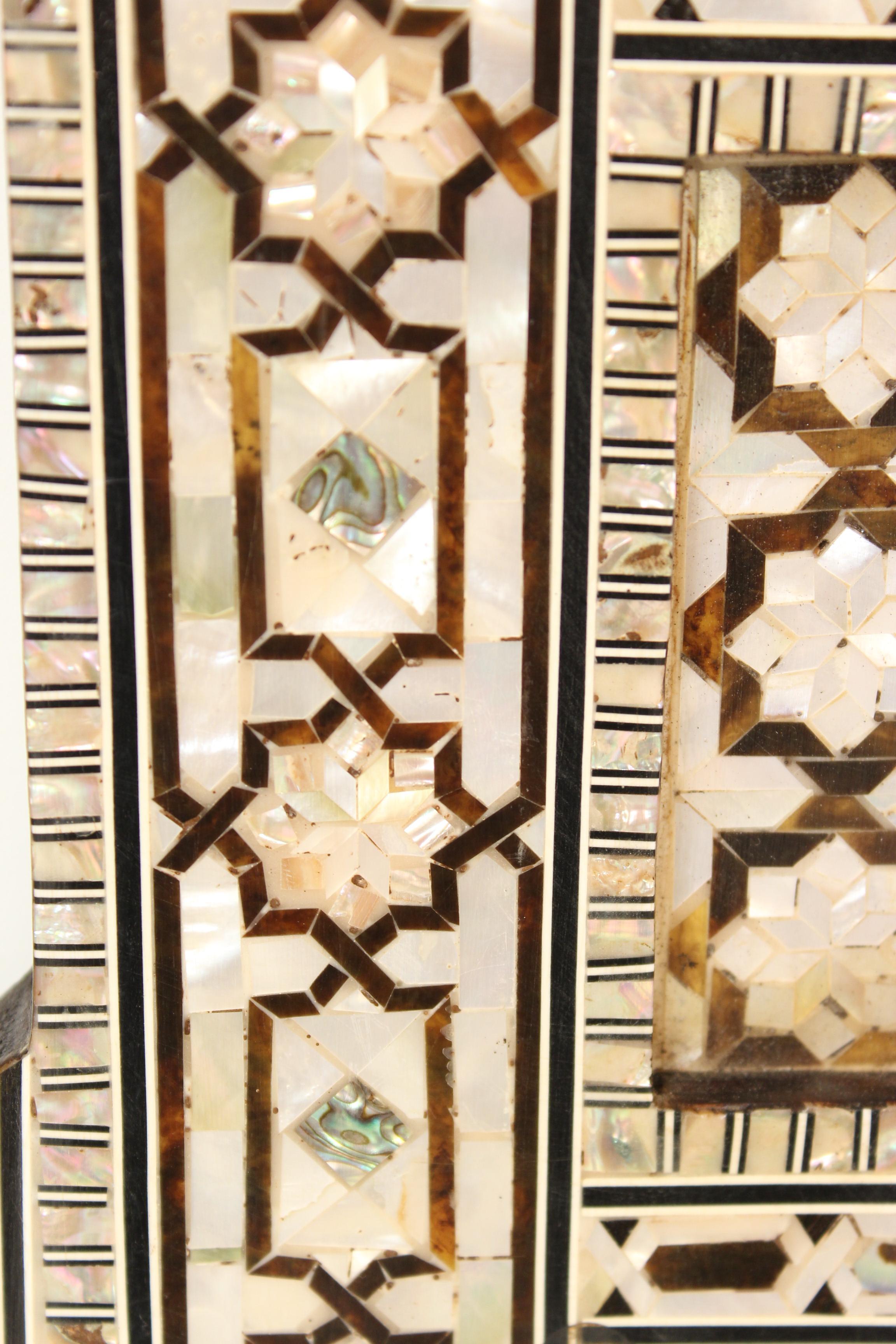 Pair of Mother-of-Pearl Inlaid Middle Eastern Mirrors 3