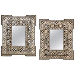 Pair of Mother-of-Pearl Inlaid Middle Eastern Mirrors