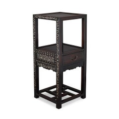 Paire de supports incrustés de nacre