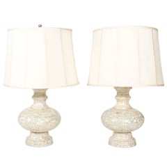 Pair of Mother-of-Pearl Lamps