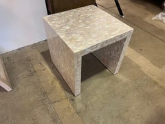 Pair of Mother of Pearl Oscar De La Renta Side Tables