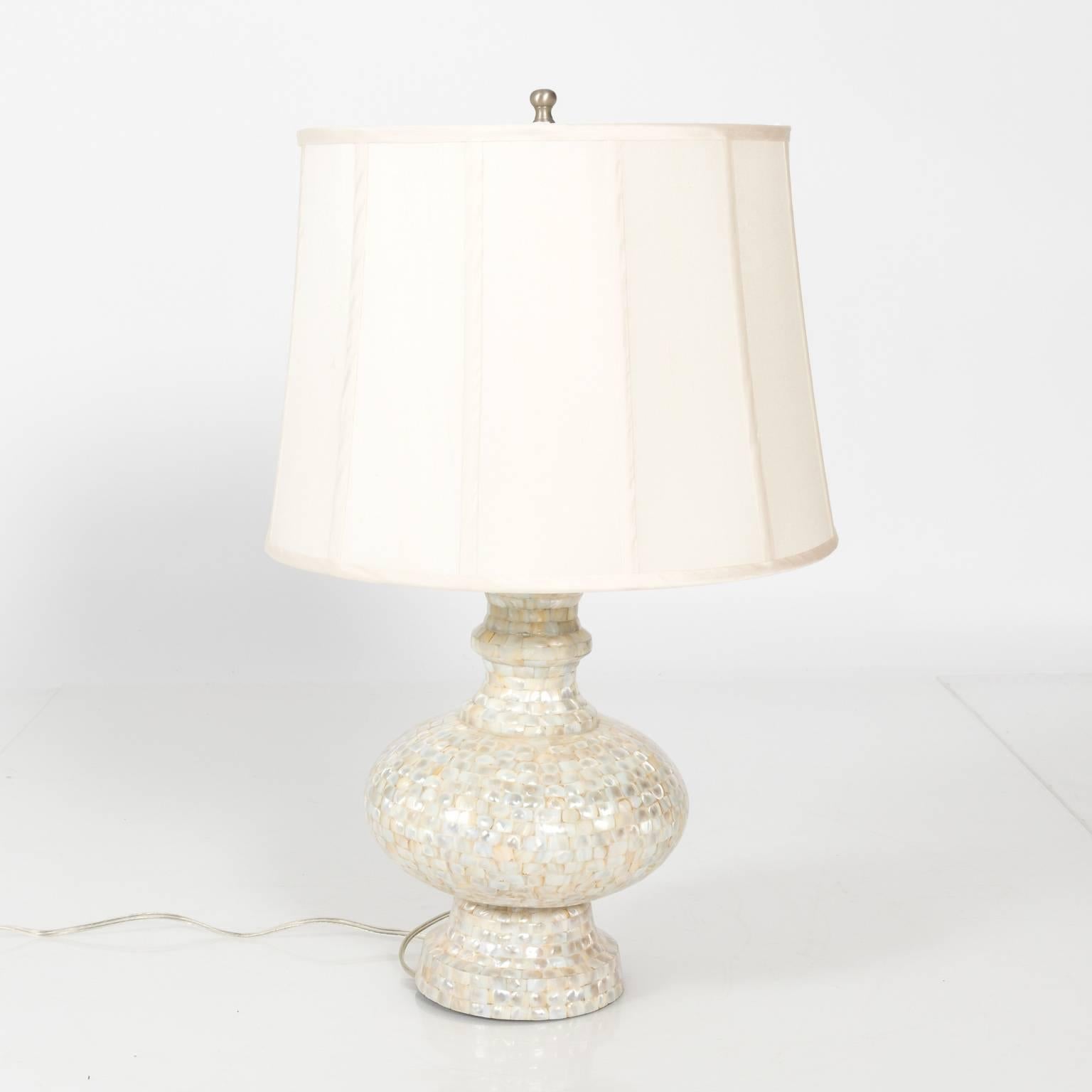 Pair of Mother-of-Pearl Lamps For Sale 1