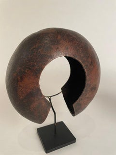 Paire de bracelets de cheville en cuivre monté, Pieces de monnaie, Peuple Mbole, Congo