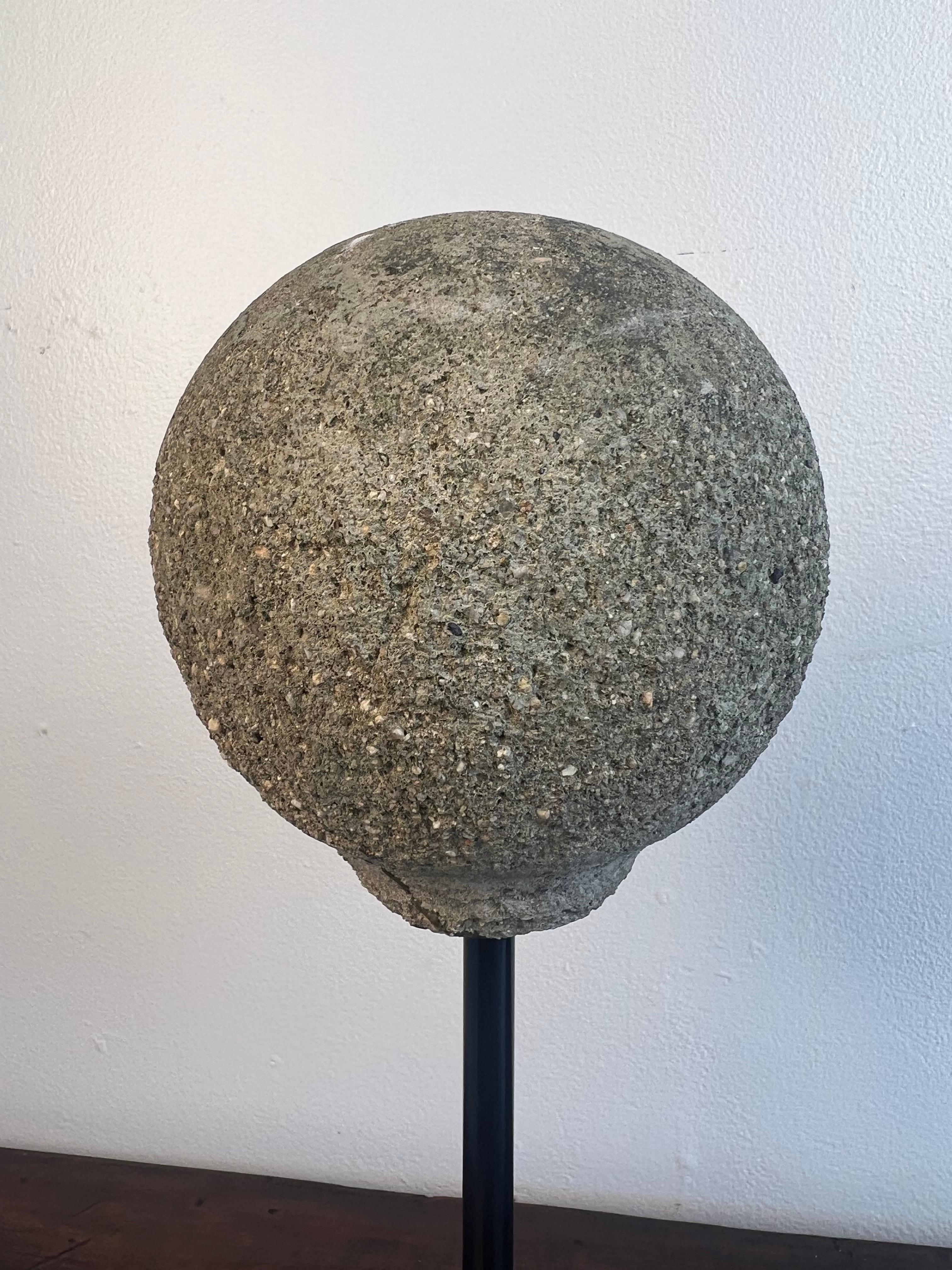 20th Century Pair of Mounted Spheres on Iron Bases For Sale