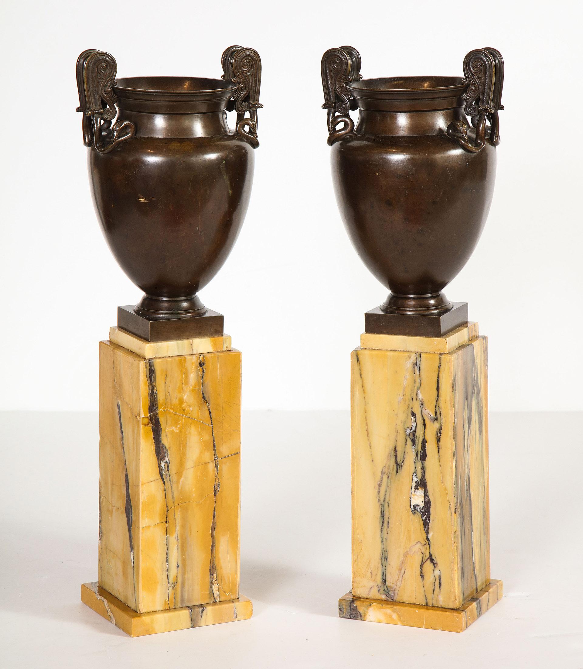 Pair of Mounted Urns For Sale 1