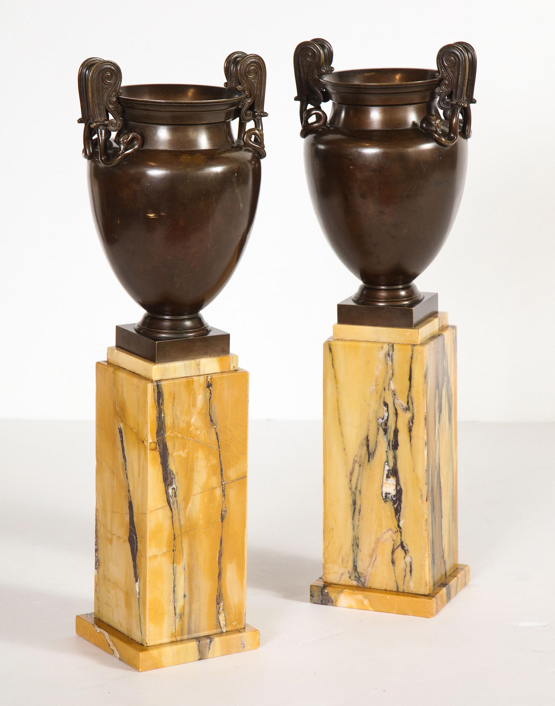 Pair of Mounted Urns For Sale 2