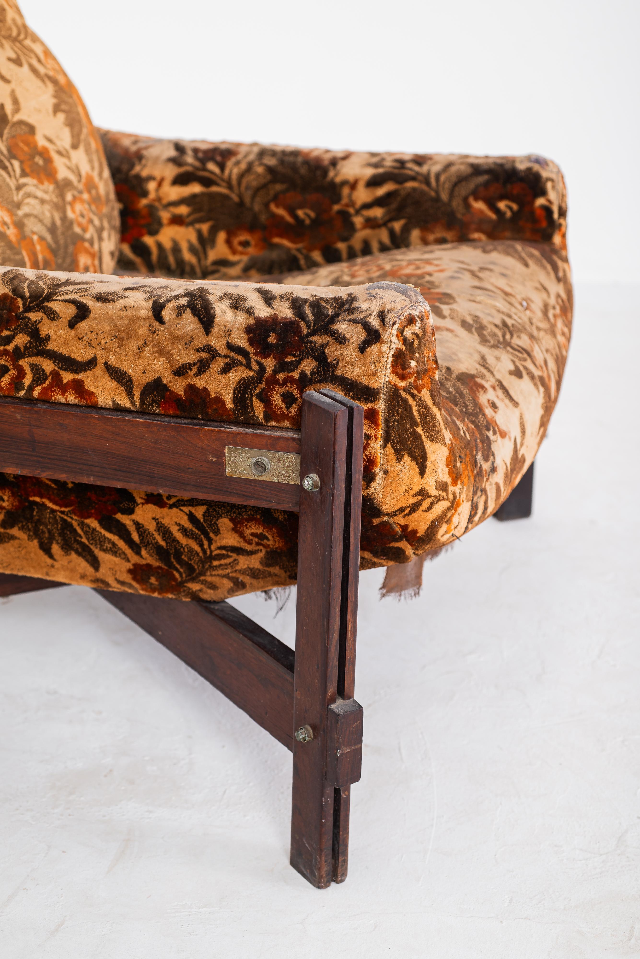 Tissu d'ameublement Paire de fauteuils MP-29 en vente