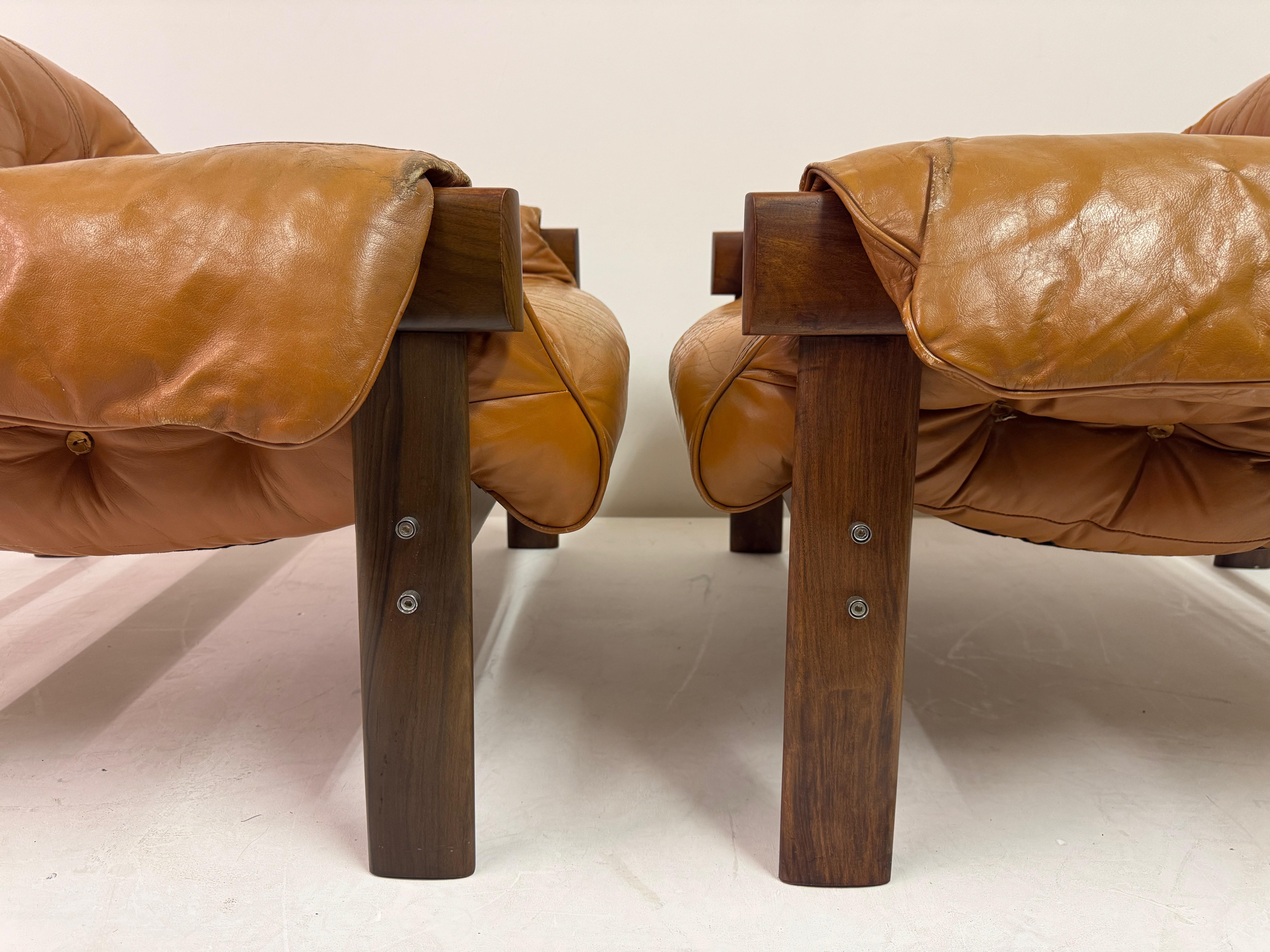 Paar MP-41 Lounge-Stühle von Percival Lafer, Brasilien, 1970er Jahre im Angebot 2