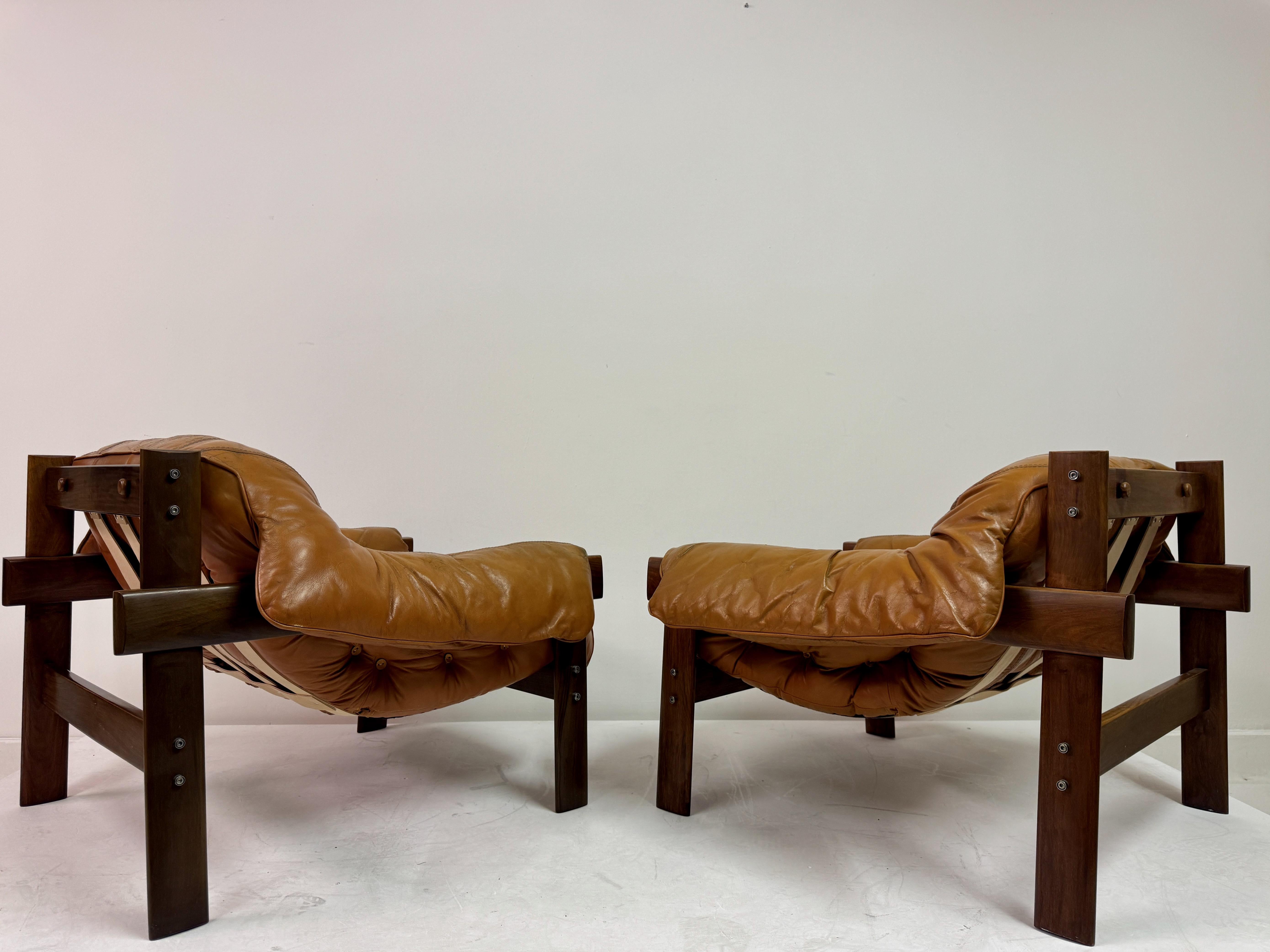 Paar MP-41 Lounge-Stühle von Percival Lafer, Brasilien, 1970er Jahre im Angebot 5