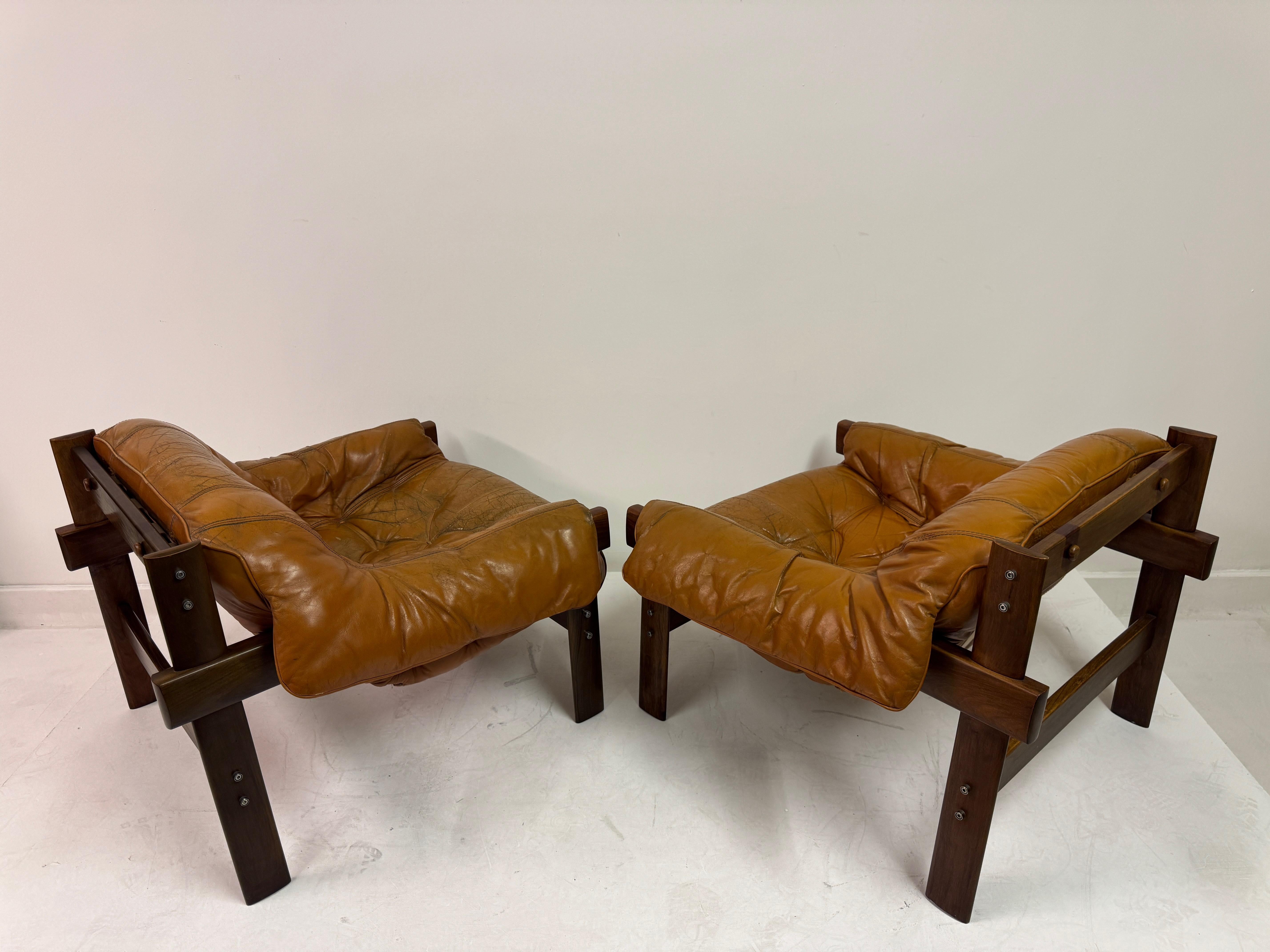 Paar MP-41 Lounge-Stühle von Percival Lafer, Brasilien, 1970er Jahre im Angebot 6