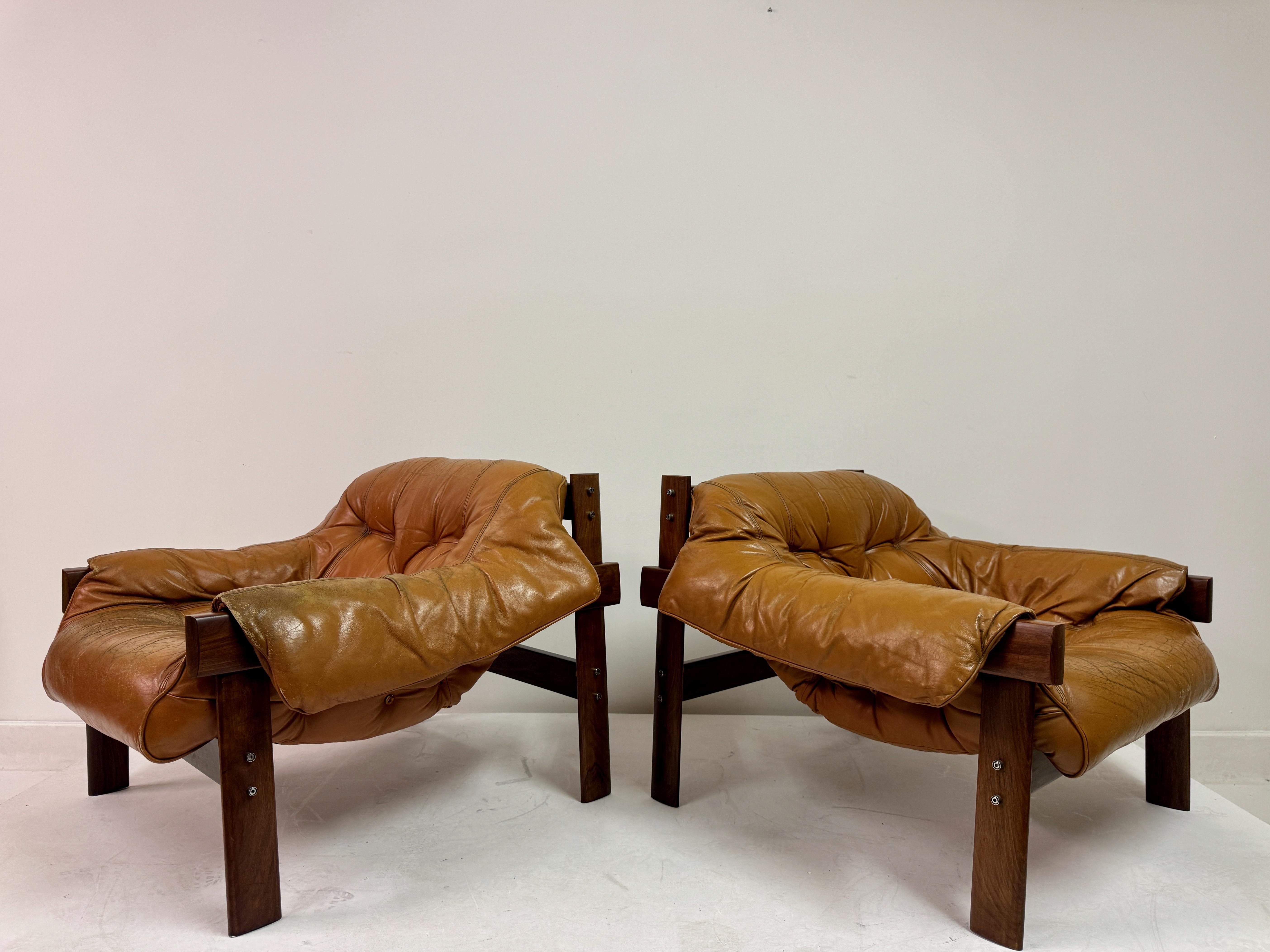 Paar MP-41 Lounge-Stühle von Percival Lafer, Brasilien, 1970er Jahre im Angebot 10