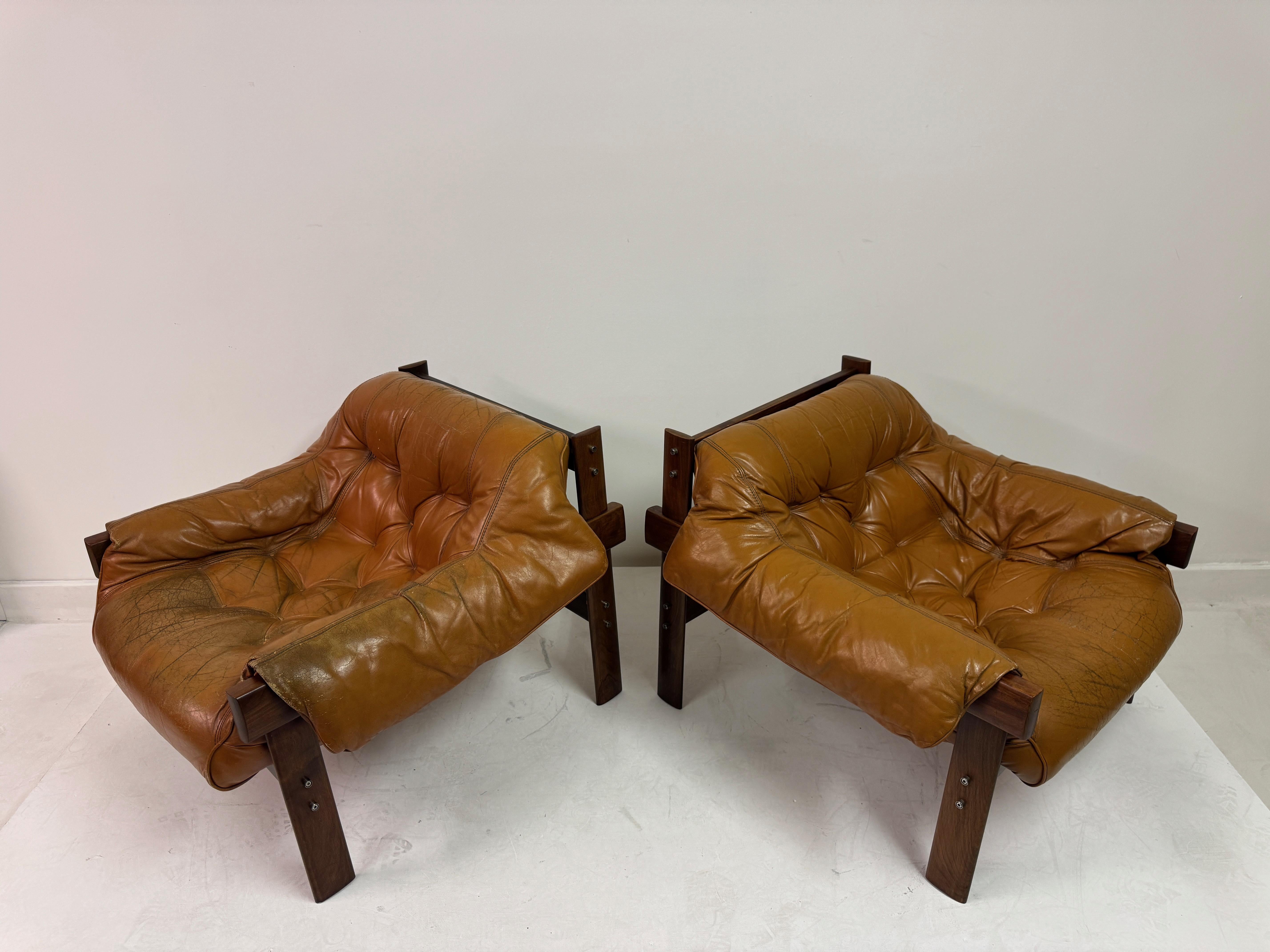 Paar MP-41 Lounge-Stühle von Percival Lafer, Brasilien, 1970er Jahre im Angebot 11