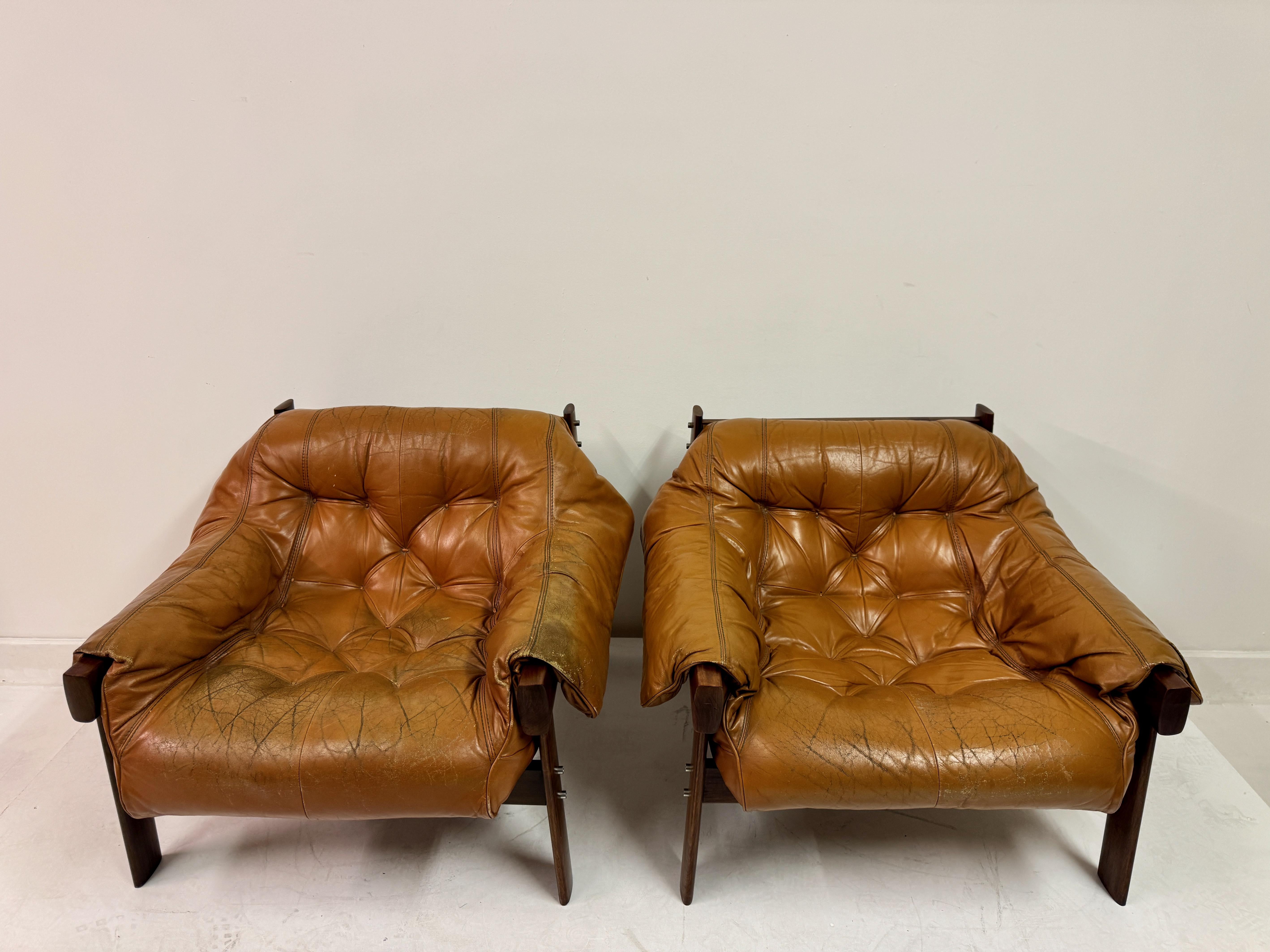 Paar MP-41 Lounge-Stühle von Percival Lafer, Brasilien, 1970er Jahre (Brasilianisch) im Angebot