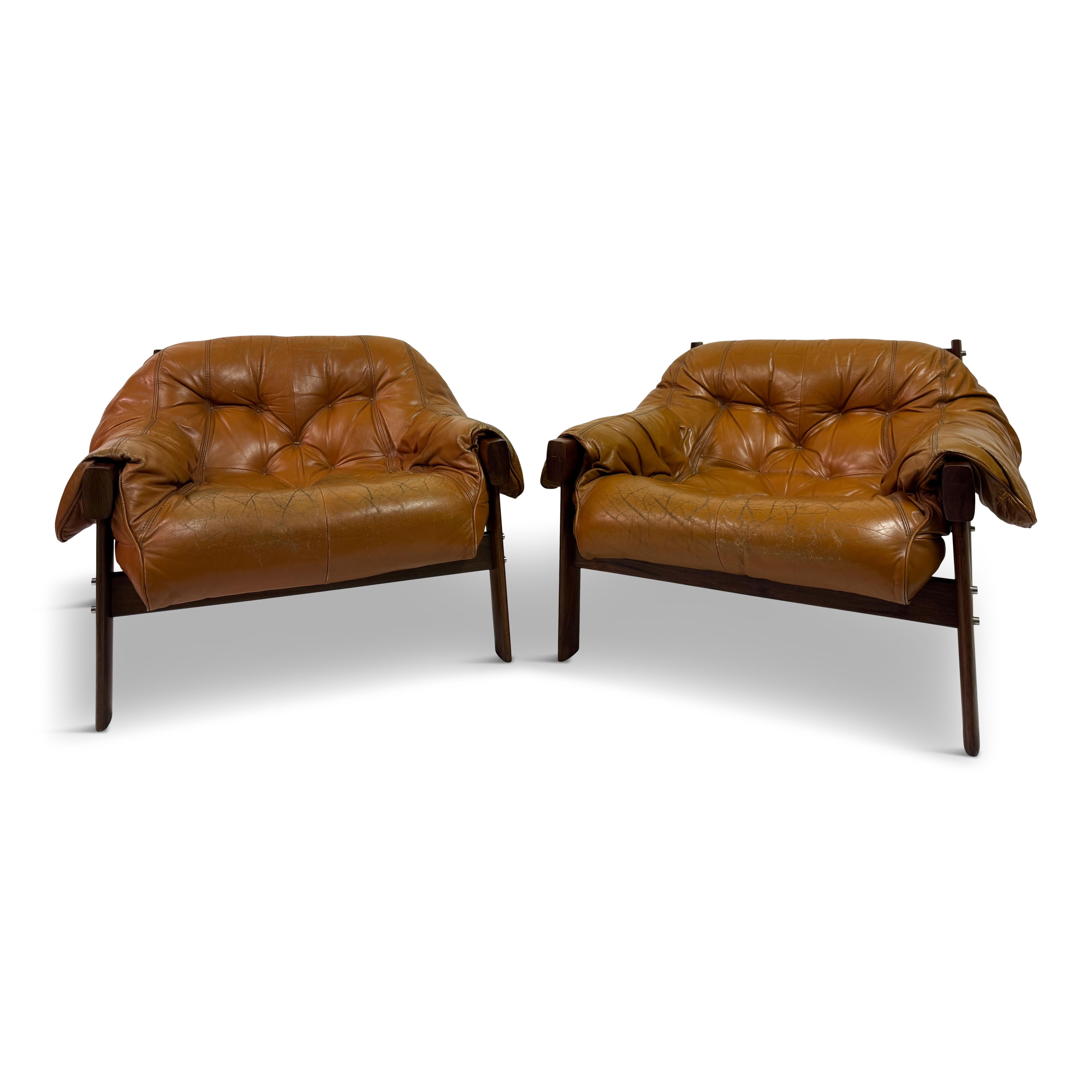 Paar MP-41 Lounge-Stühle von Percival Lafer, Brasilien, 1970er Jahre (20. Jahrhundert) im Angebot