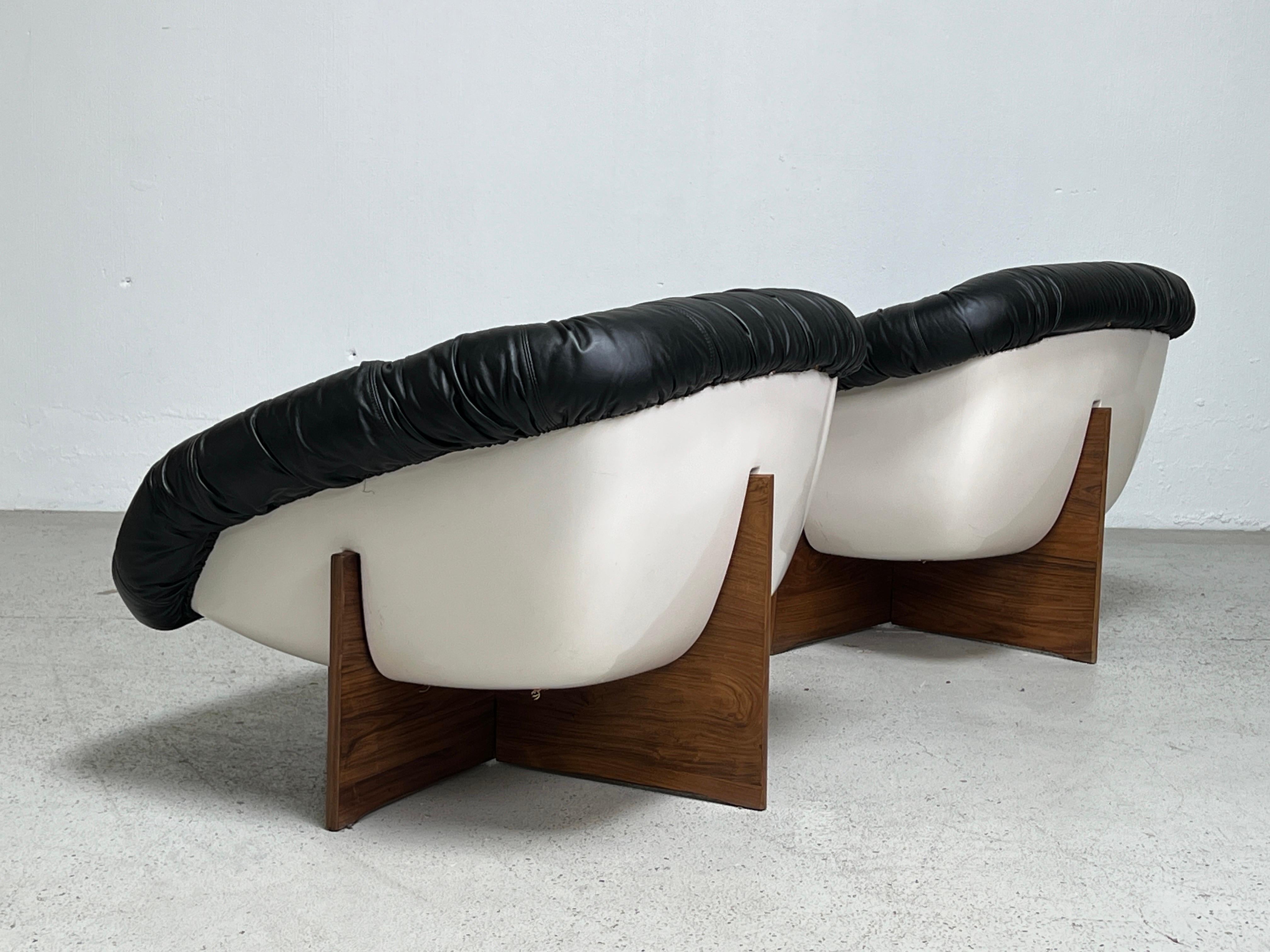 Pair of MP-61 Leather Lounge Chairs by Percival Lafer, 1973 12
