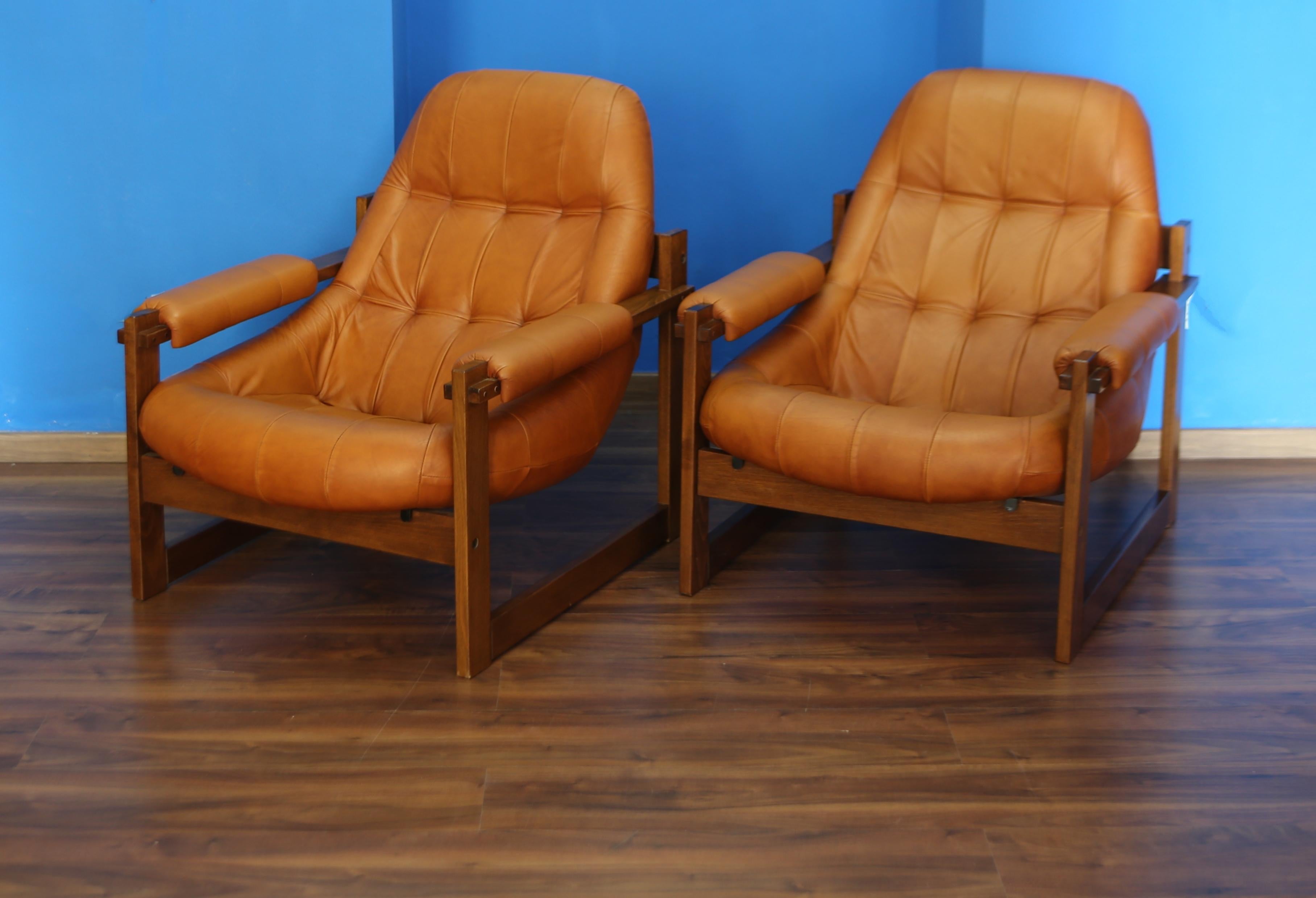 Pareja de sillones MP-91 de Percival Lafer, Brasil, 1970 Moderno de mediados de siglo en venta